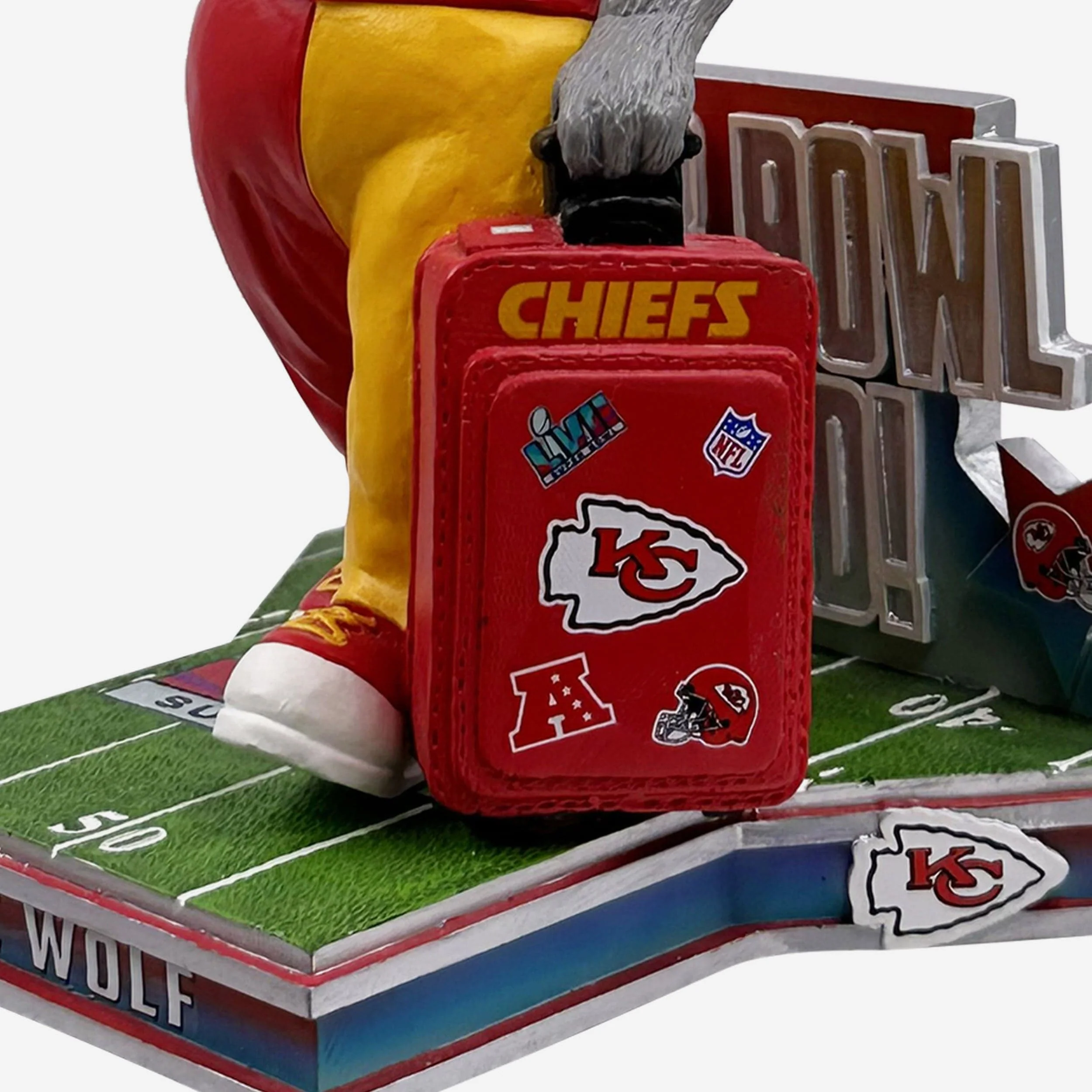 KC Wolf Kansas City Chiefs Super Bowl LVII Bound Mascot Bobblehead - Image 3