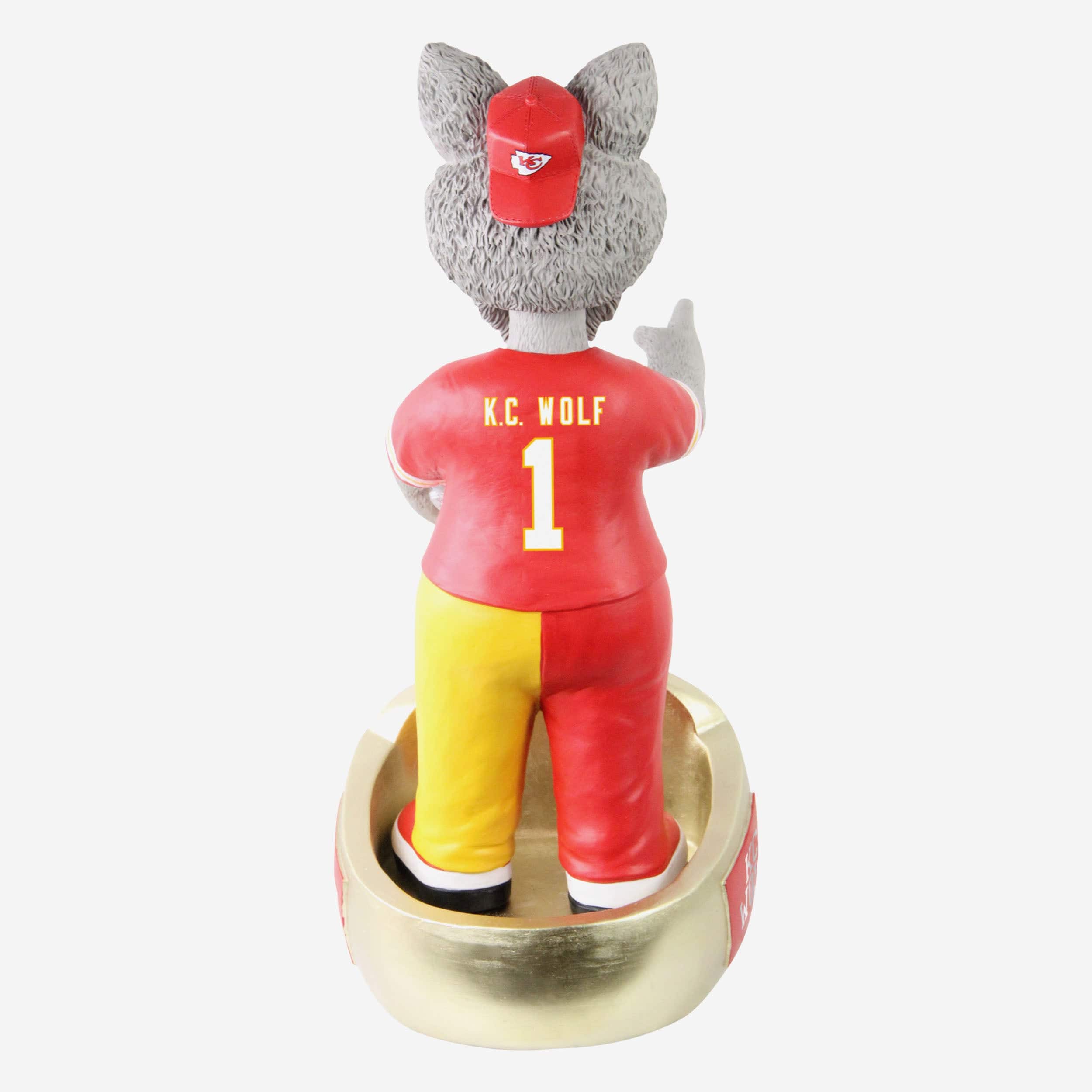 KC Wolf Kansas City Chiefs Super Bowl LVII Champions 18 in Mascot Bobblehead - Image 6