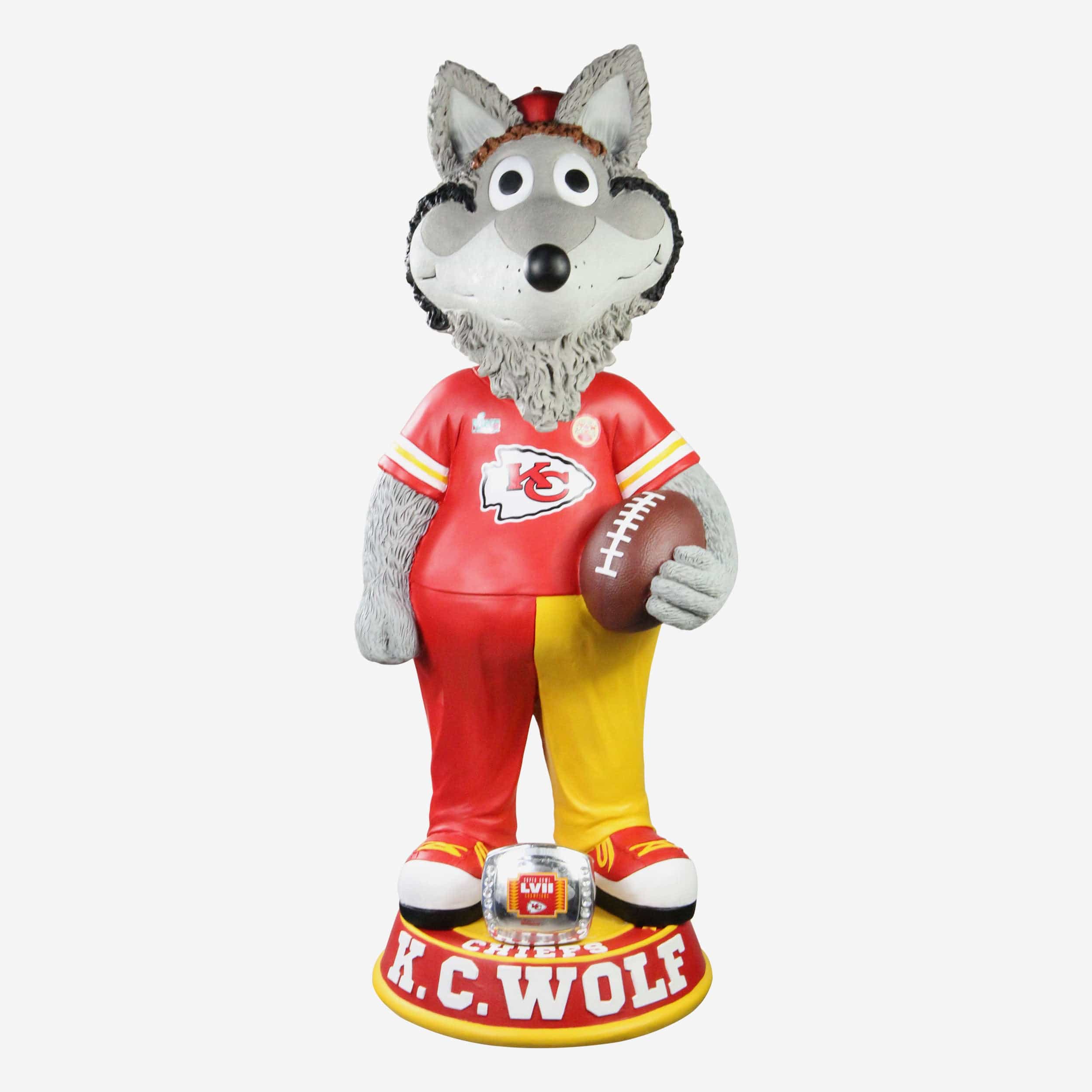 KC Wolf Kansas City Chiefs Super Bowl LVII Champions 3 Ft Mascot Bobblehead