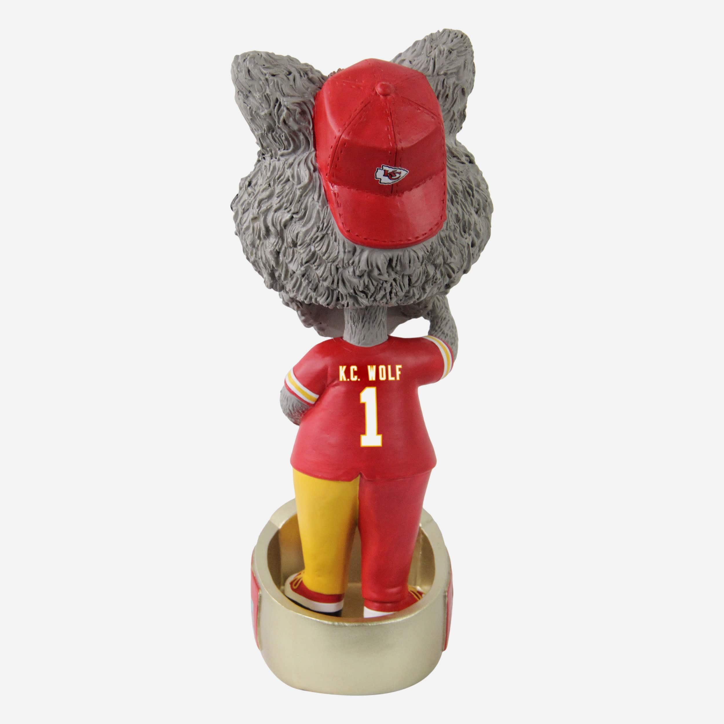 KC Wolf Kansas City Chiefs Super Bowl LVII Champions Ring Base Mascot Bighead Bobblehead - Image 6