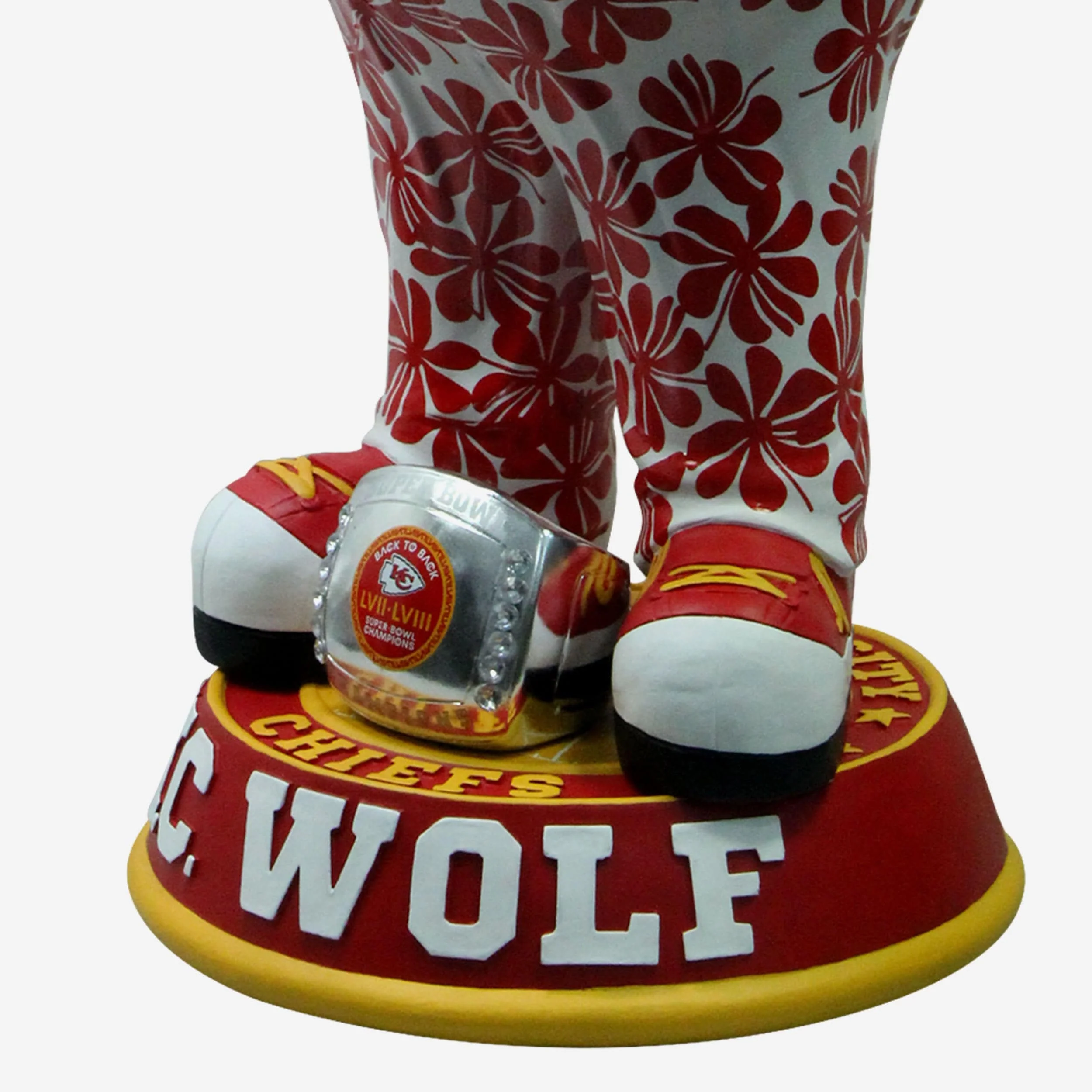 KC Wolf Kansas City Chiefs Super Bowl LVIII Champions 3 Ft Bobblehead - Image 3