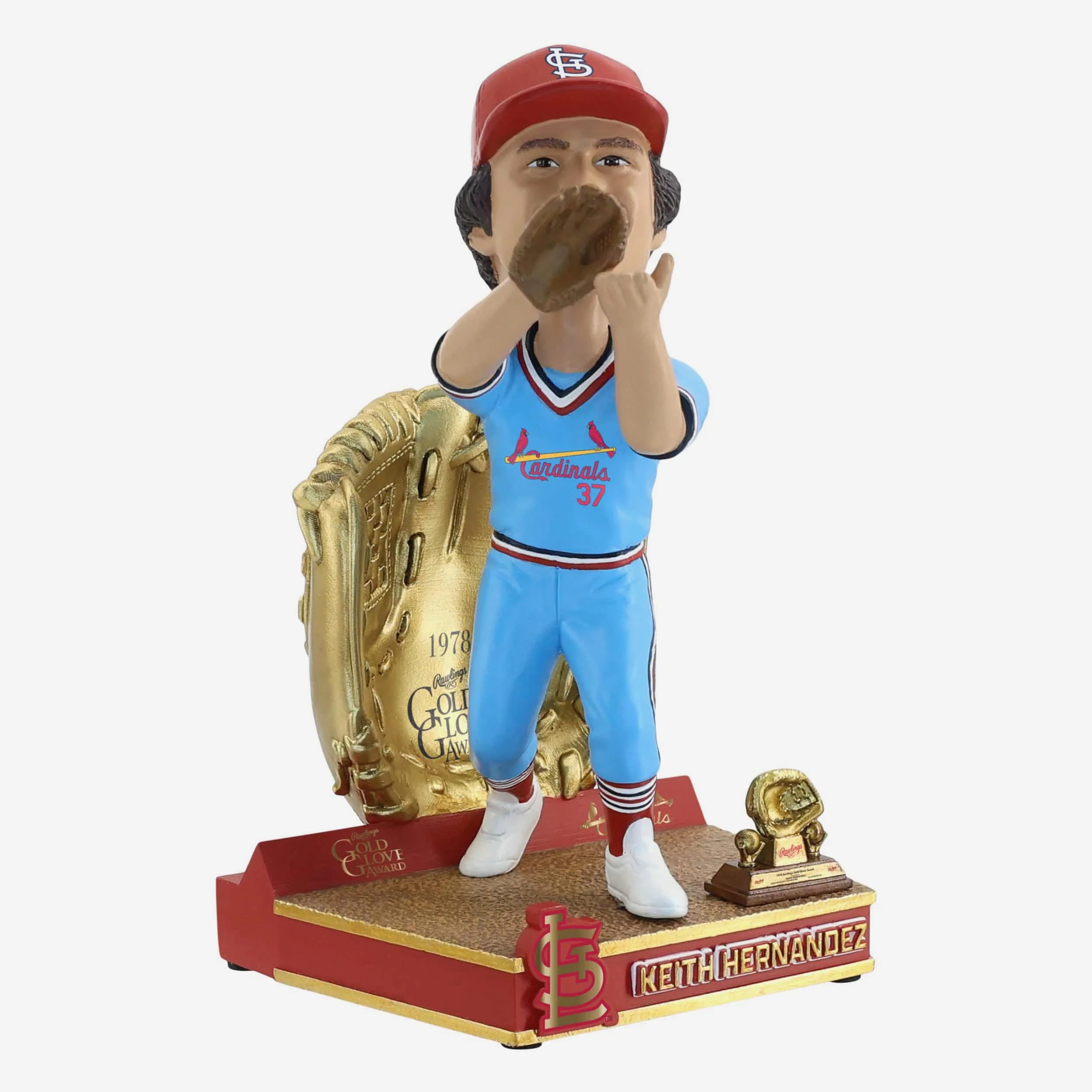 Keith Hernandez St Louis Cardinals 1978 Gold Glove Bobblehead - Image 4