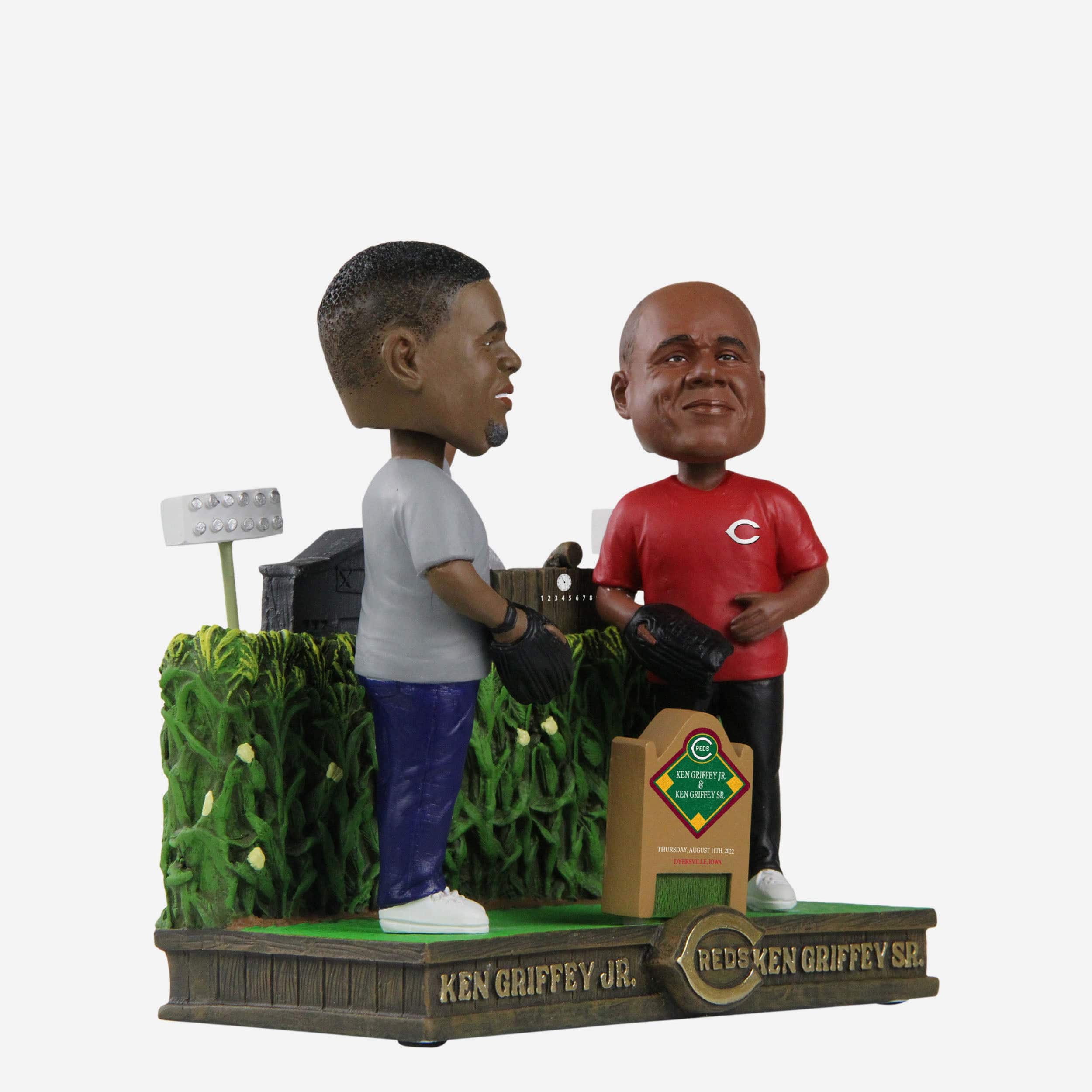 Ken Griffey Sr & Ken Griffey Jr Cincinnati Reds 2022 Dyersville Cornfield Dual Bobblehead - Image 5