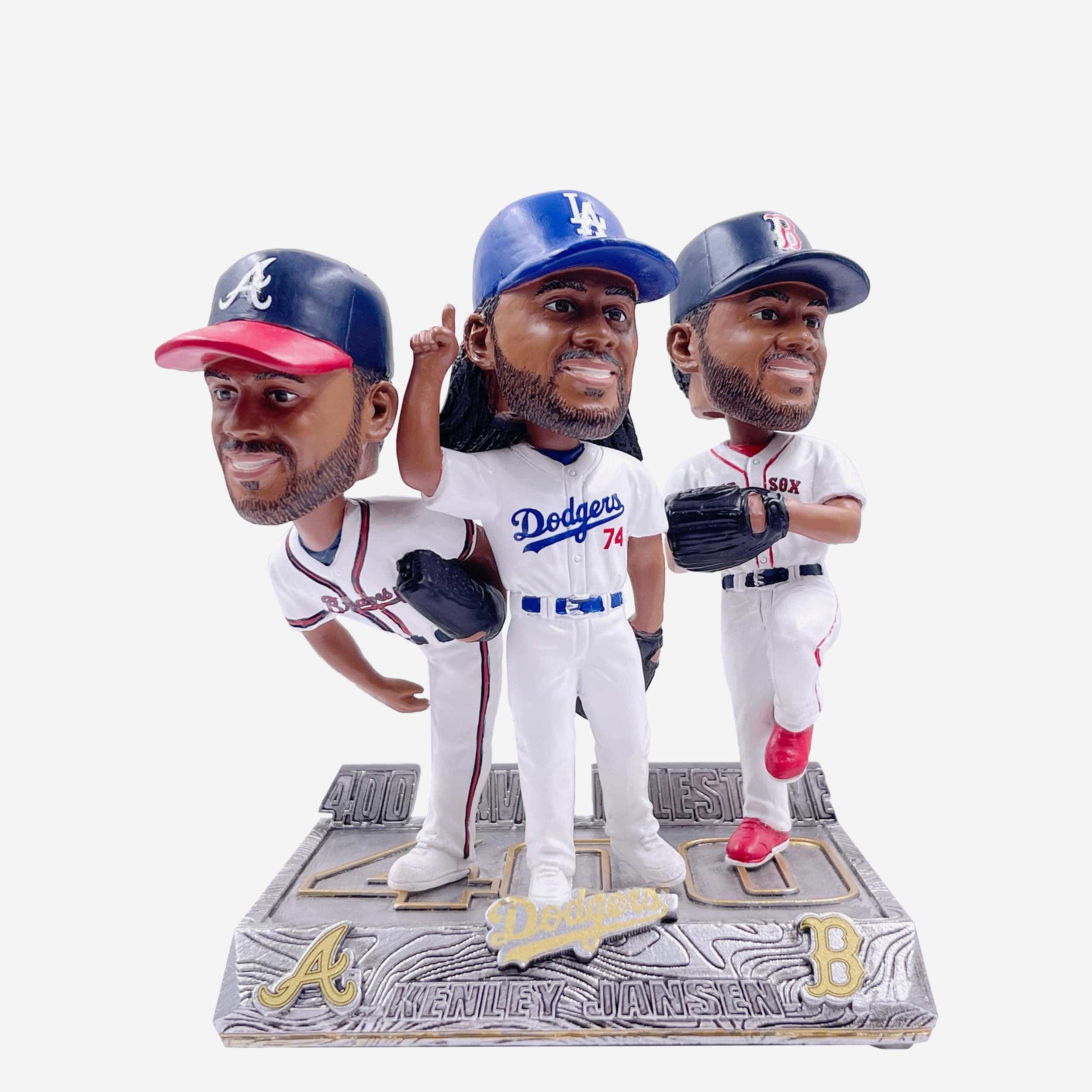 Kenley Jansen 3 Team 400 Saves Mini Bobblehead Scene
