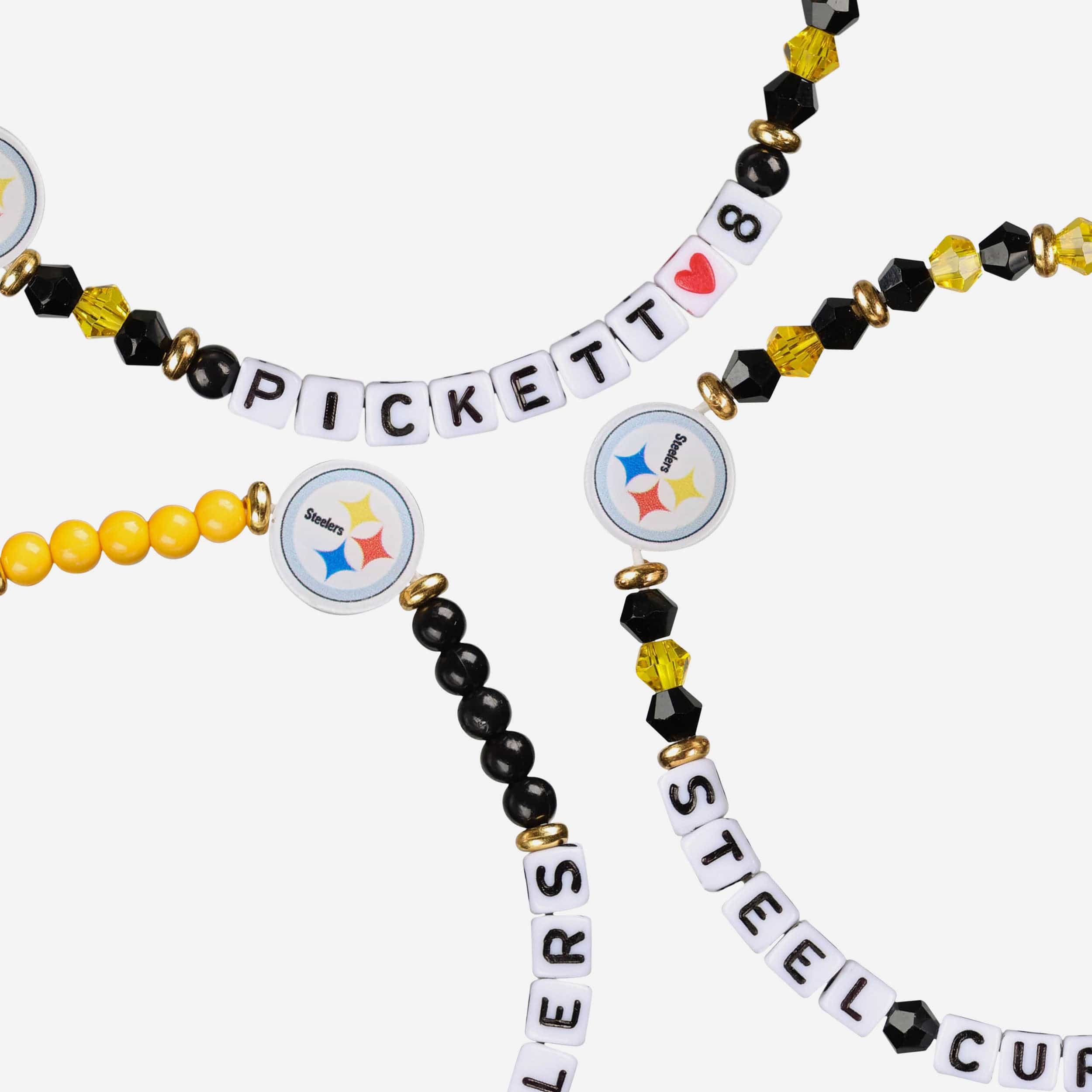 Kenny Pickett Pittsburgh Steelers 3 Pack Player Friendship Bracelet - Image 2