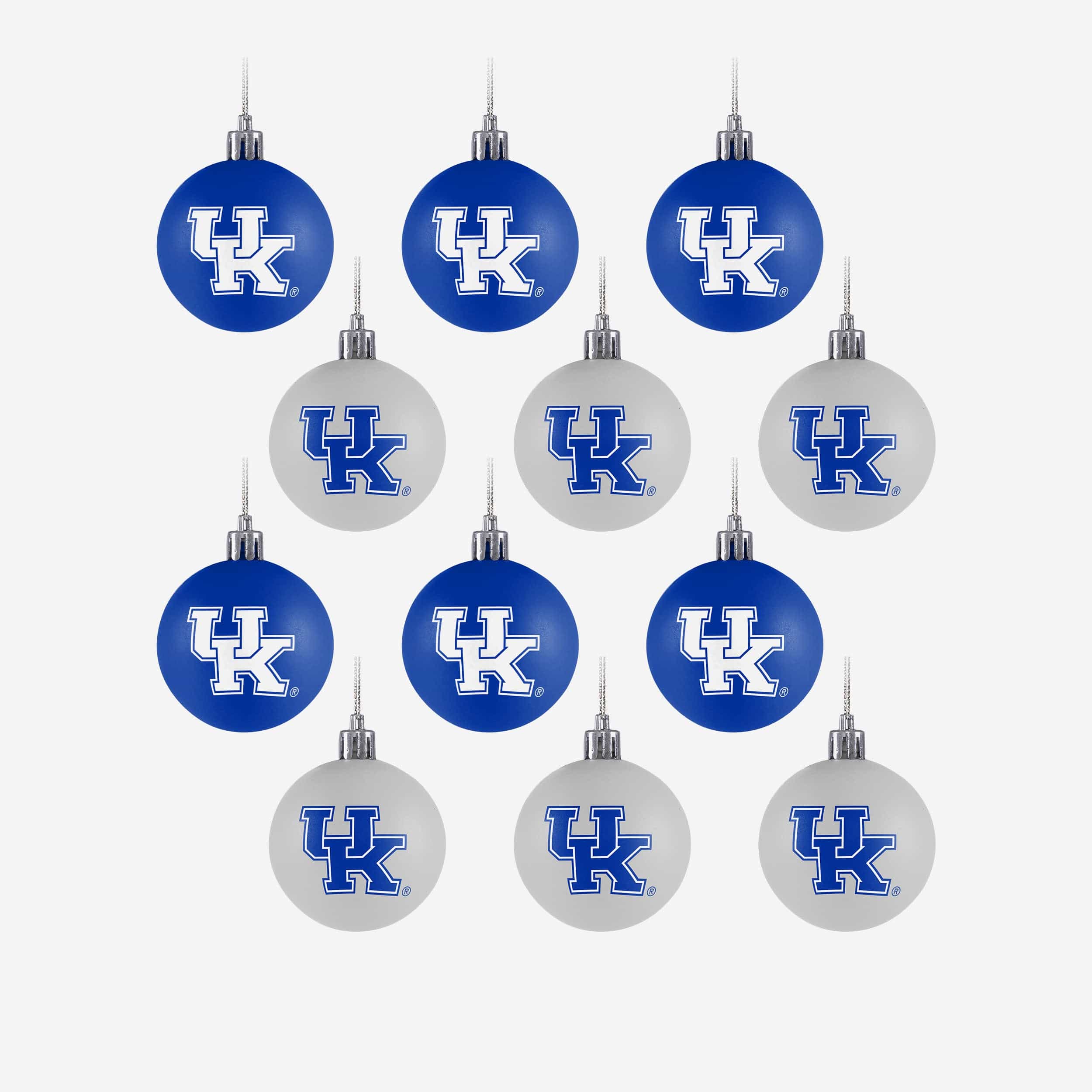 Kentucky Wildcats 12 Pack Plastic Ball Ornament Set