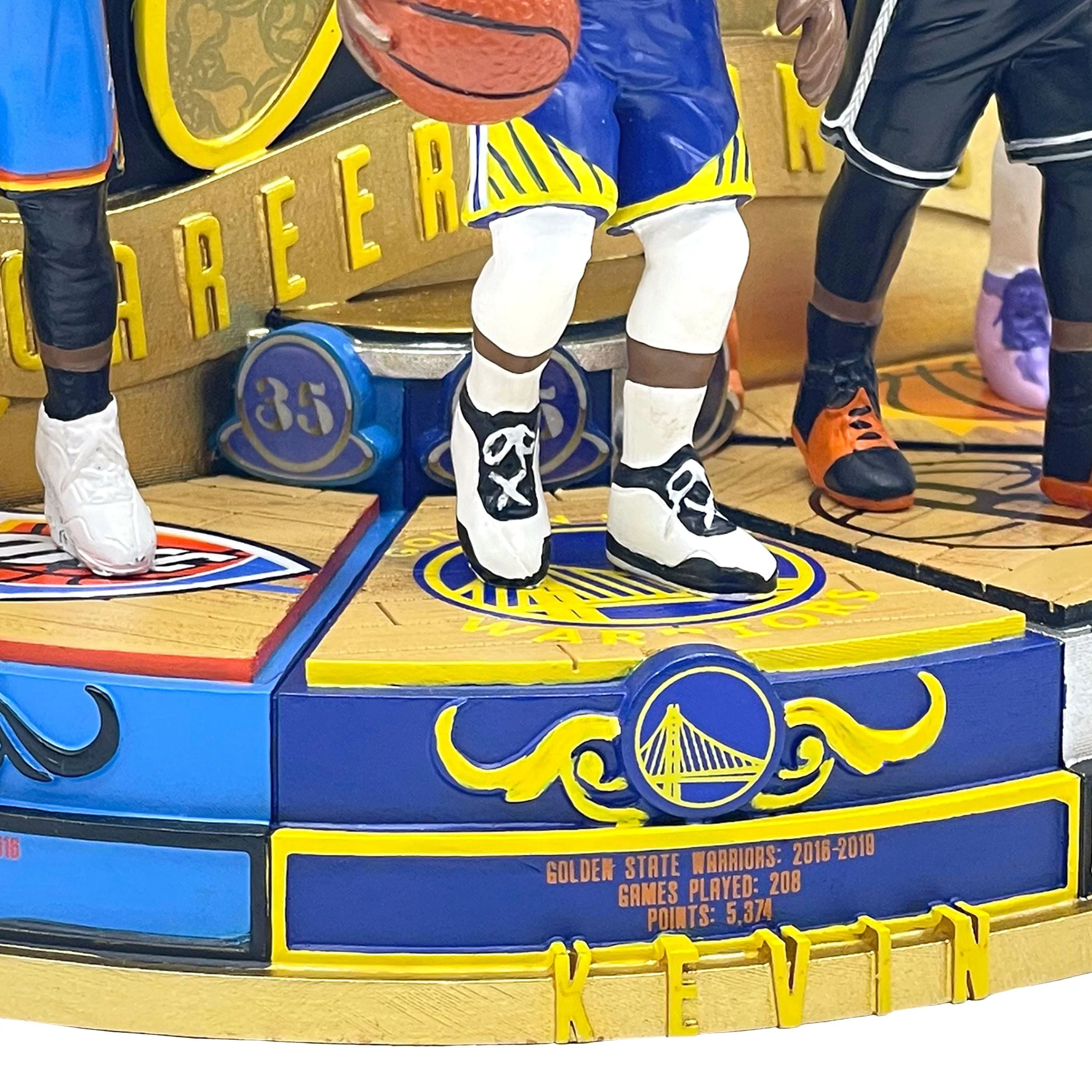 Kevin Durant Oklahoma City Thunder & Golden State Warriors & Brooklyn Nets & Phoenix Suns 30,000 Points Milestone Mini Bobblehead Scene - Image 3