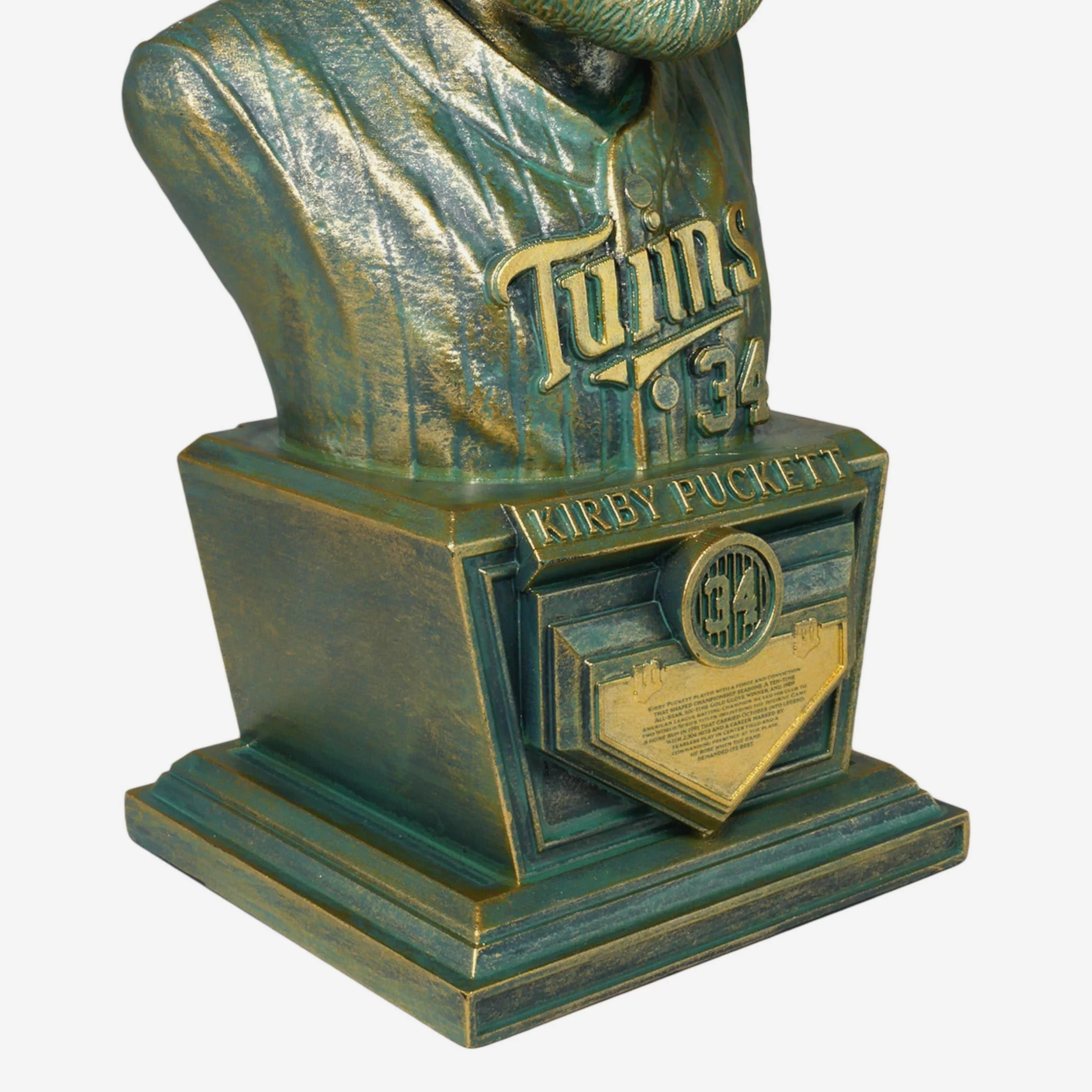 Kirby Puckett Minnesota Twins Bronze Patina Bust Bobblehead - Image 3