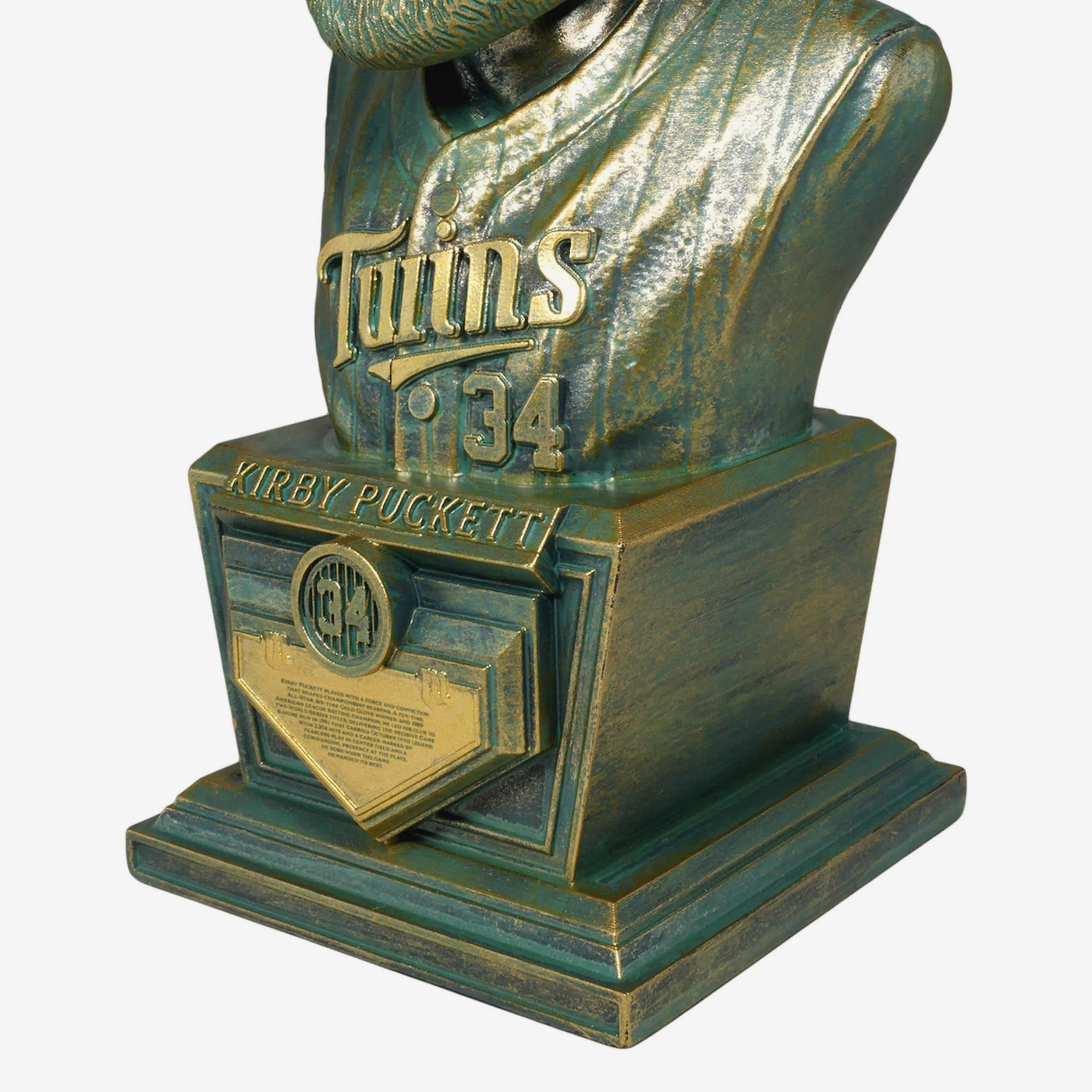 Kirby Puckett Minnesota Twins Bronze Patina Bust Bobblehead - Image 4