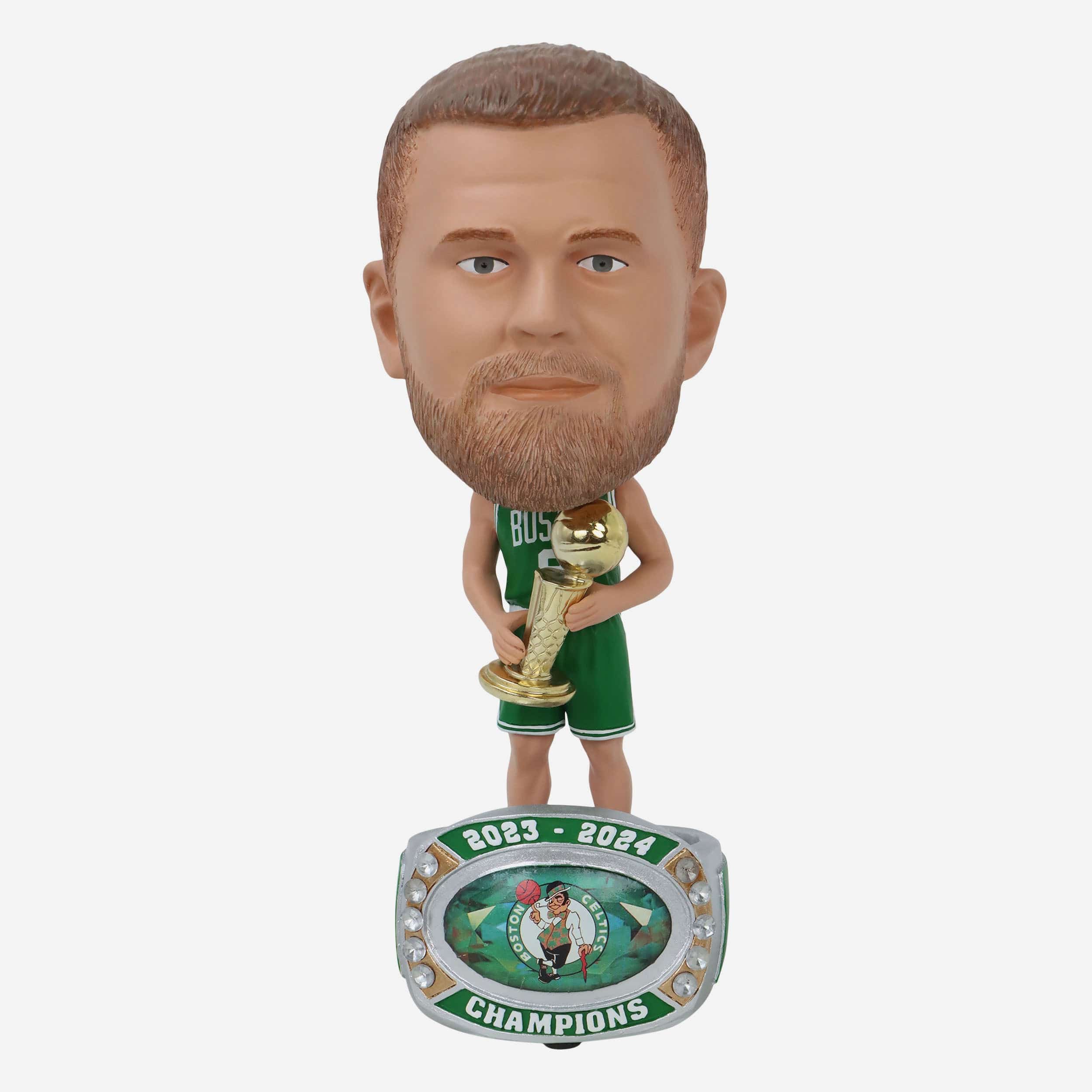 Kristaps Porzingis Boston Celtics 2024 NBA Champions Ring Base Bighead Bobblehead