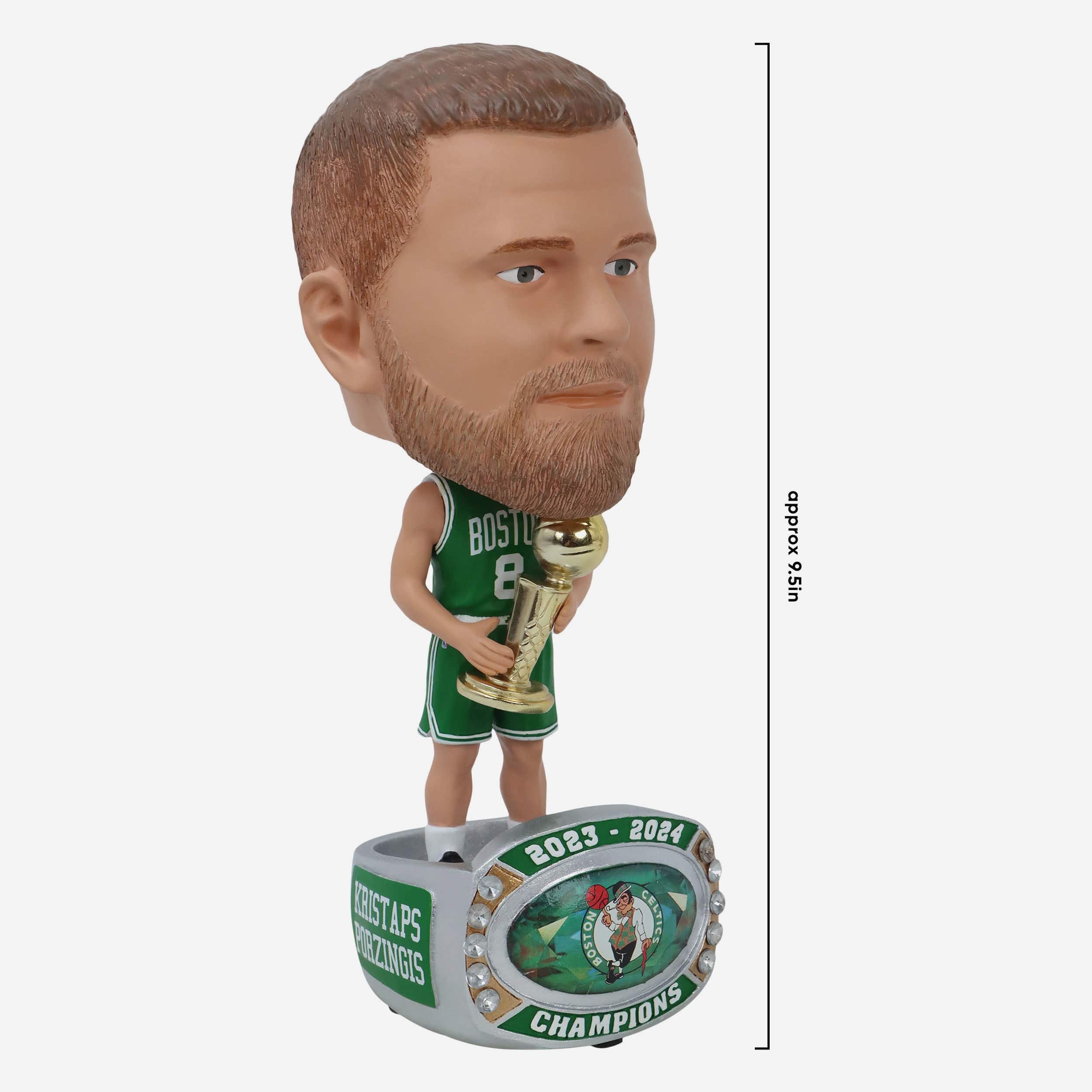 Kristaps Porzingis Boston Celtics 2024 NBA Champions Ring Base Bighead Bobblehead - Image 4