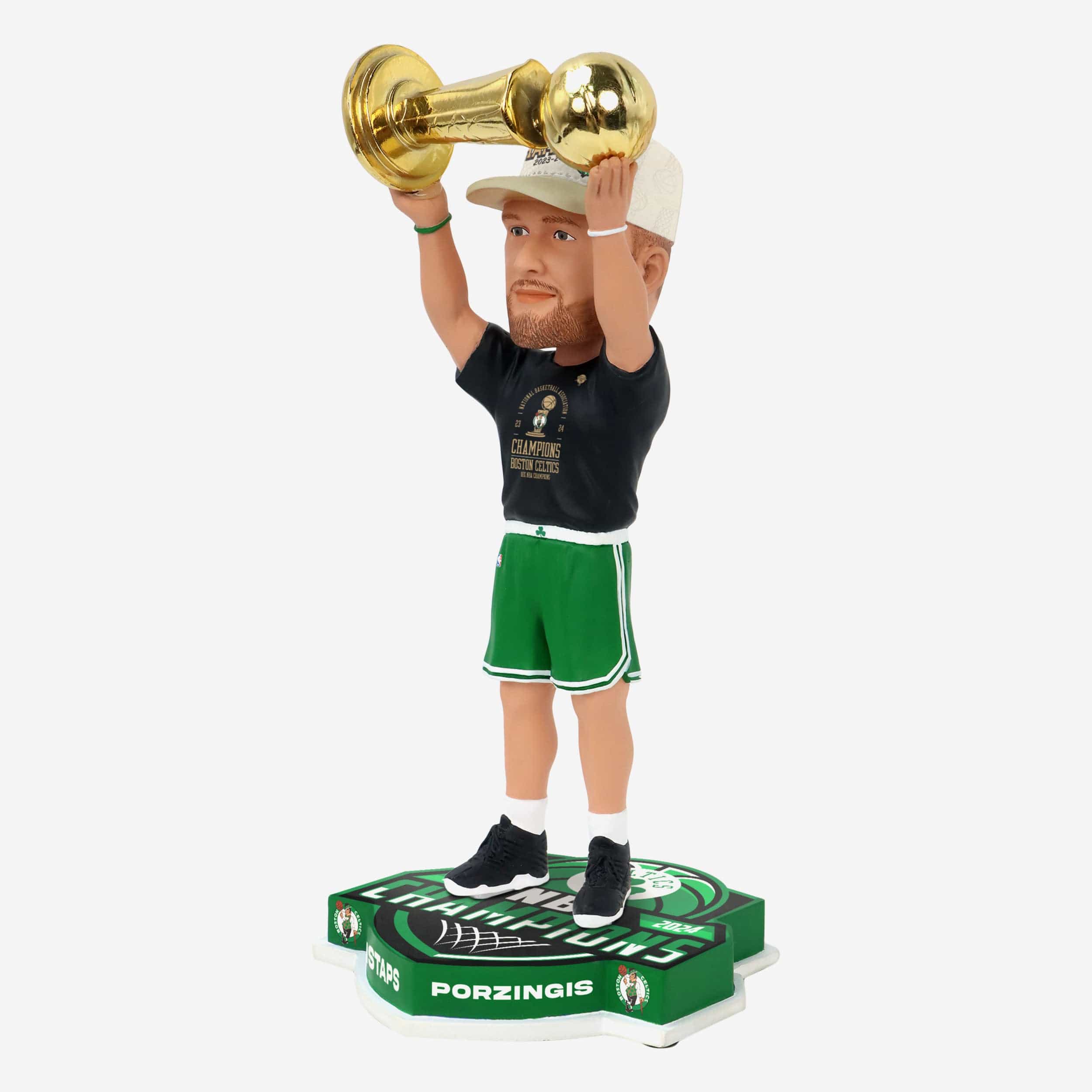Kristaps Porzingis Boston Celtics 2024 NBA Champions Trophy Hoist Bobblehead - Image 4