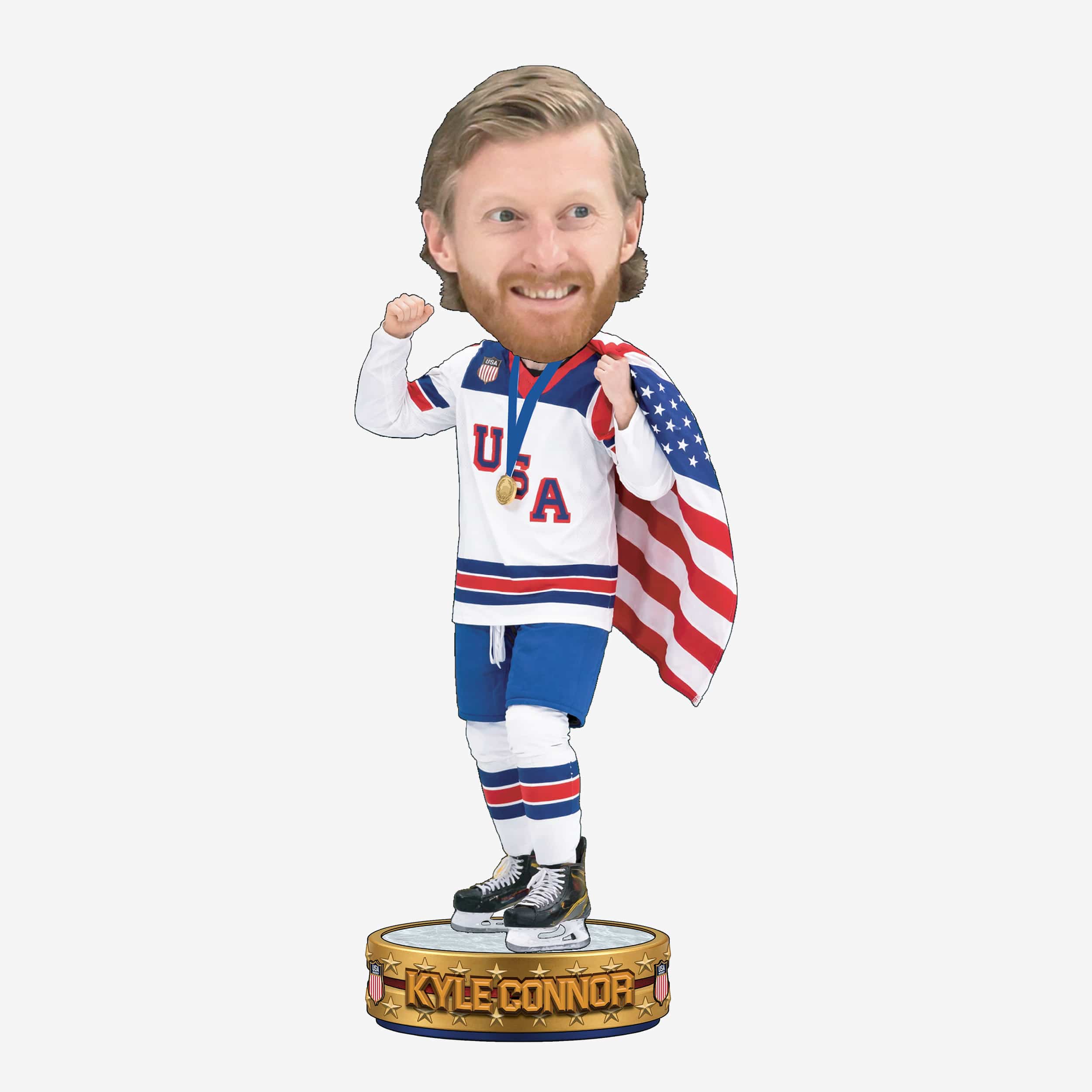 Kyle Connor Team USA Men's Hockey American Flag Bobblehead