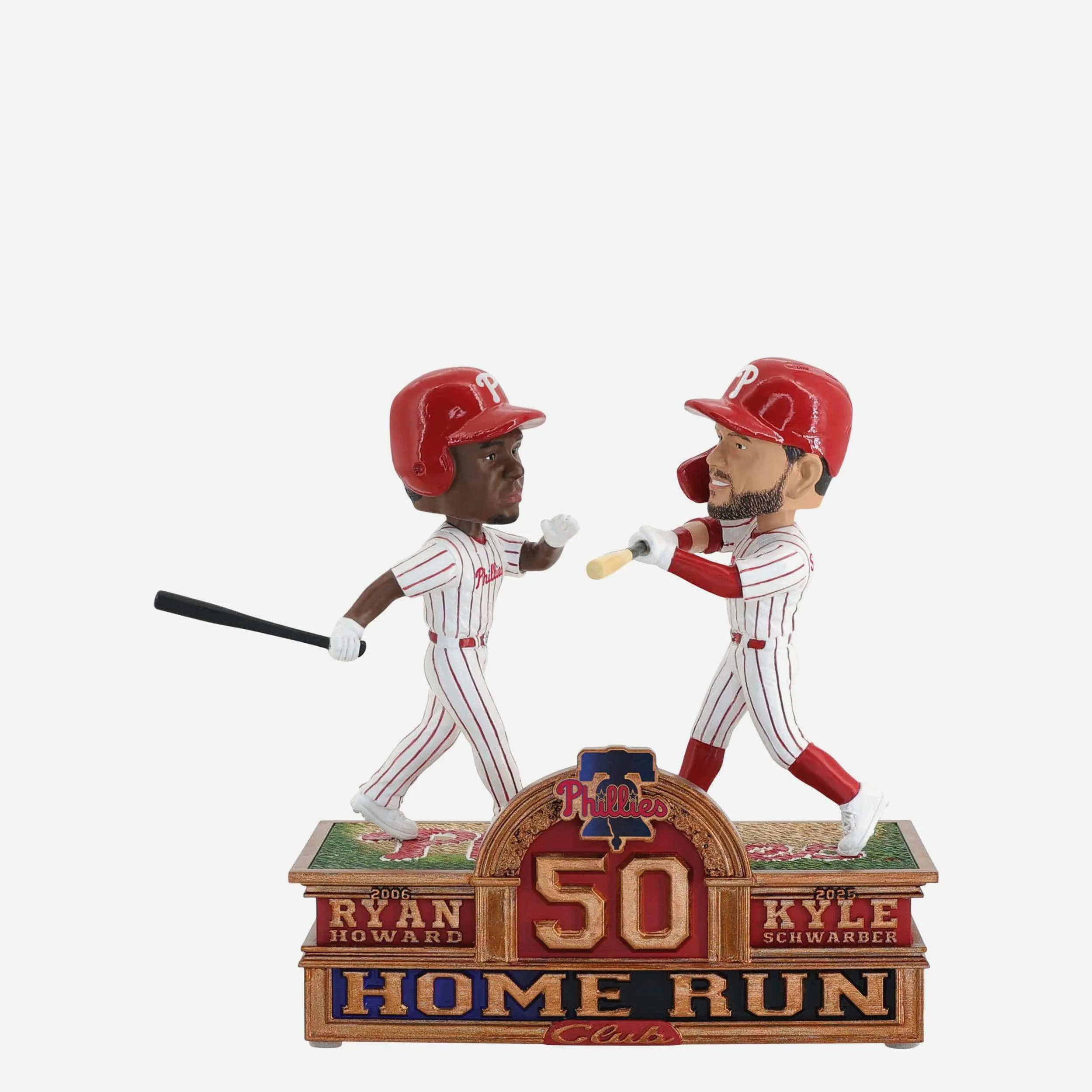Kyle Schwarber and Ryan Howard Philadelphia Phillies 50 Home Run Club Mini Scene Bobblehead