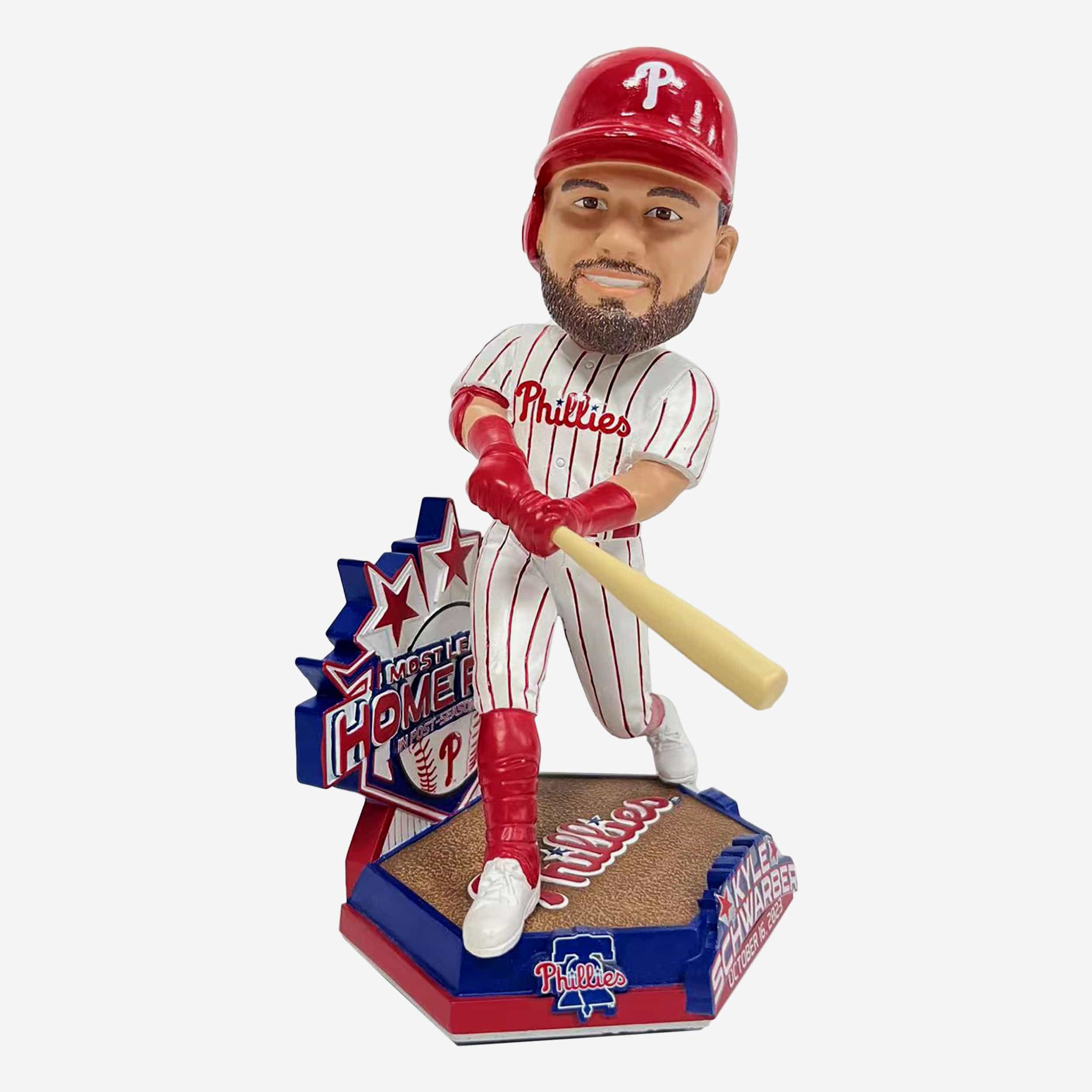 Kyle Schwarber Philadelphia Phillies Leadoff Home Run Postseason Record Bobblehead - Image 4