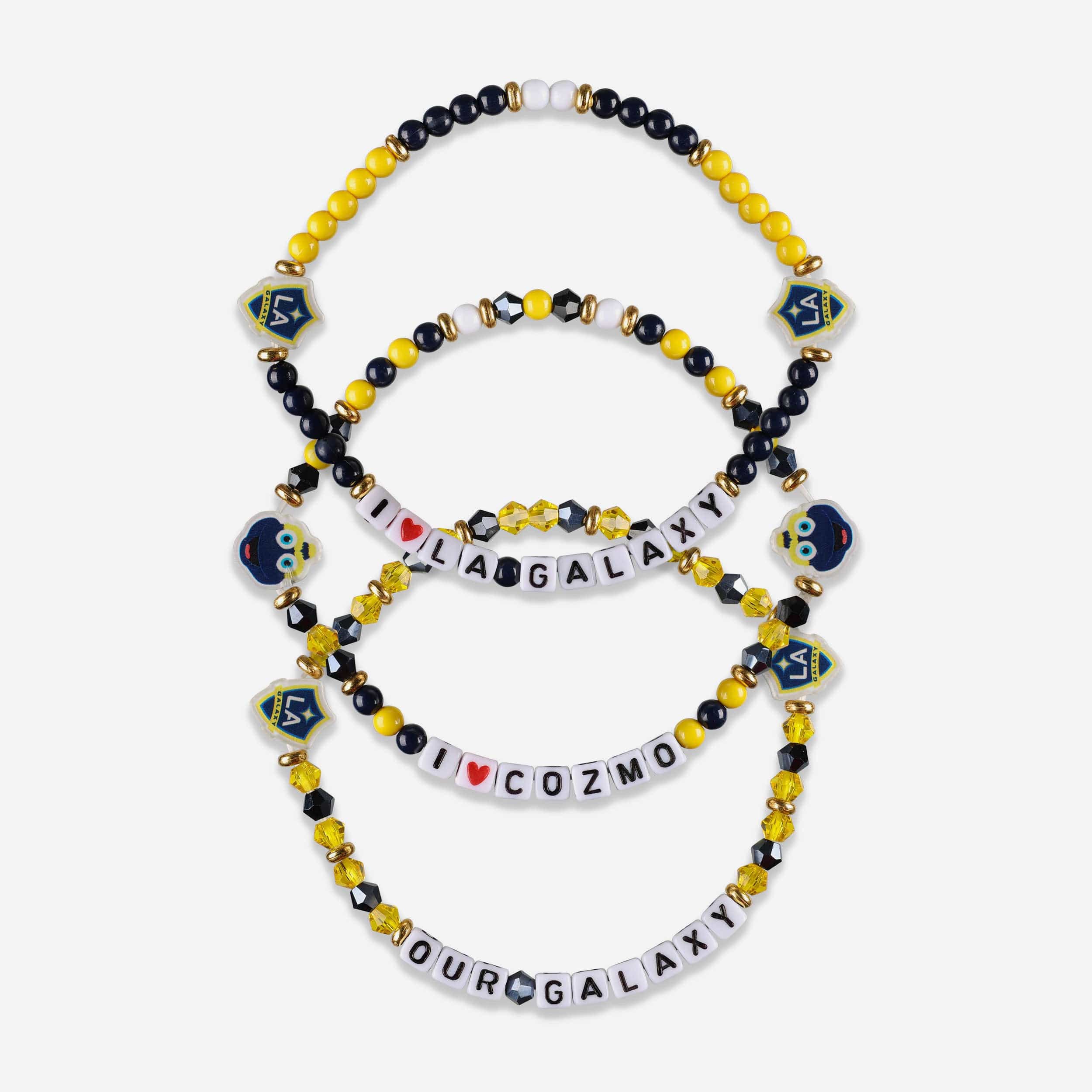 LA Galaxy 3 Pack Friendship Bracelet