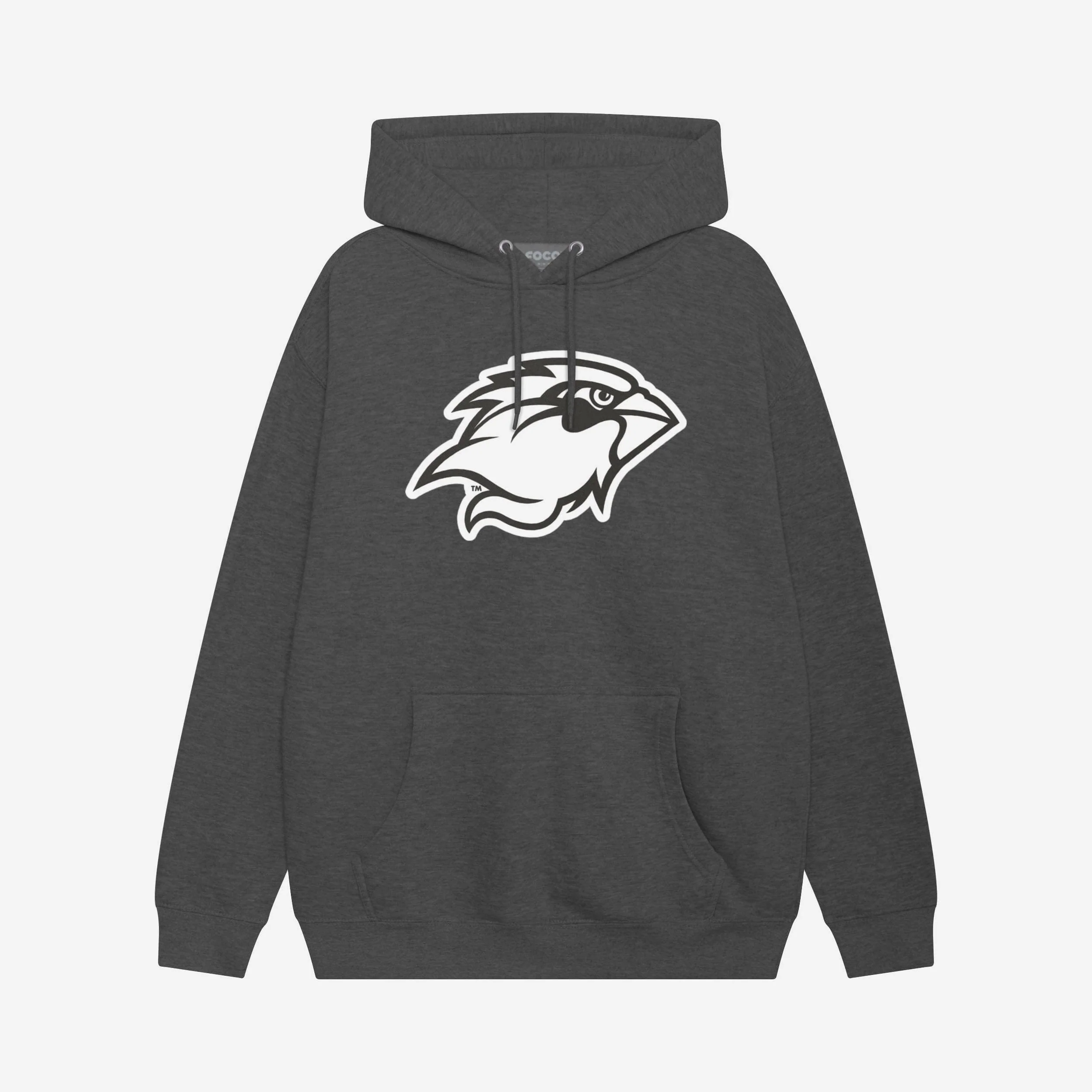 Lamar Cardinals Black & White Primary Logo Hoodie