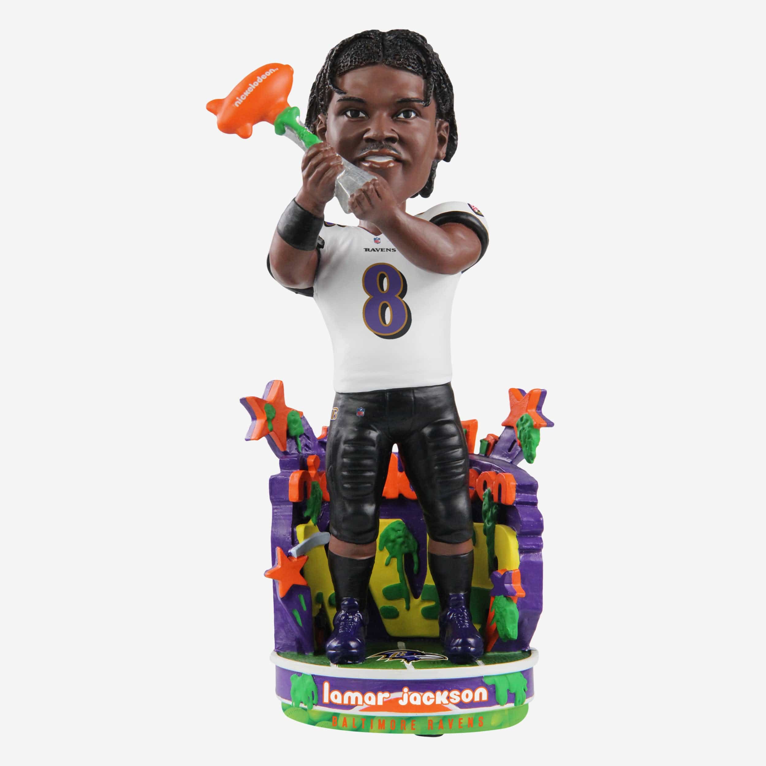Lamar Jackson Baltimore Ravens 2022 Nickelodeon NVP Bobblehead