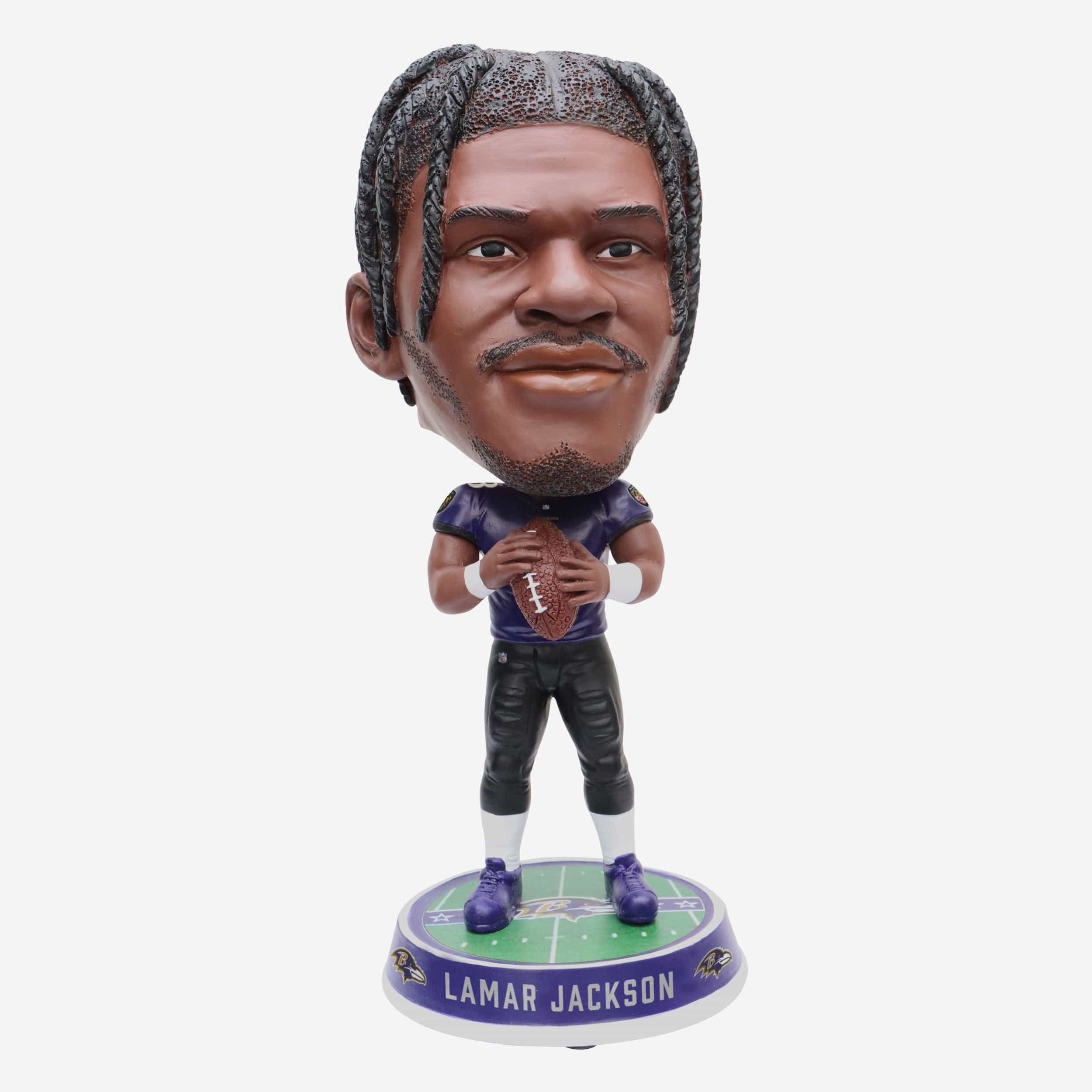Lamar Jackson Baltimore Ravens Field Stripe Bighead Bobblehead