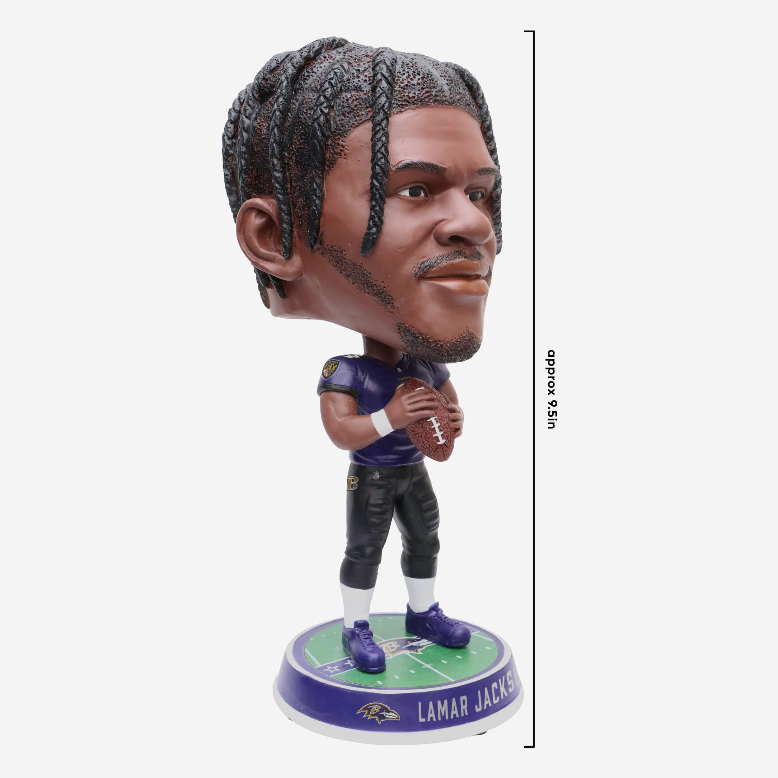 Lamar Jackson Baltimore Ravens Field Stripe Bighead Bobblehead - Image 4