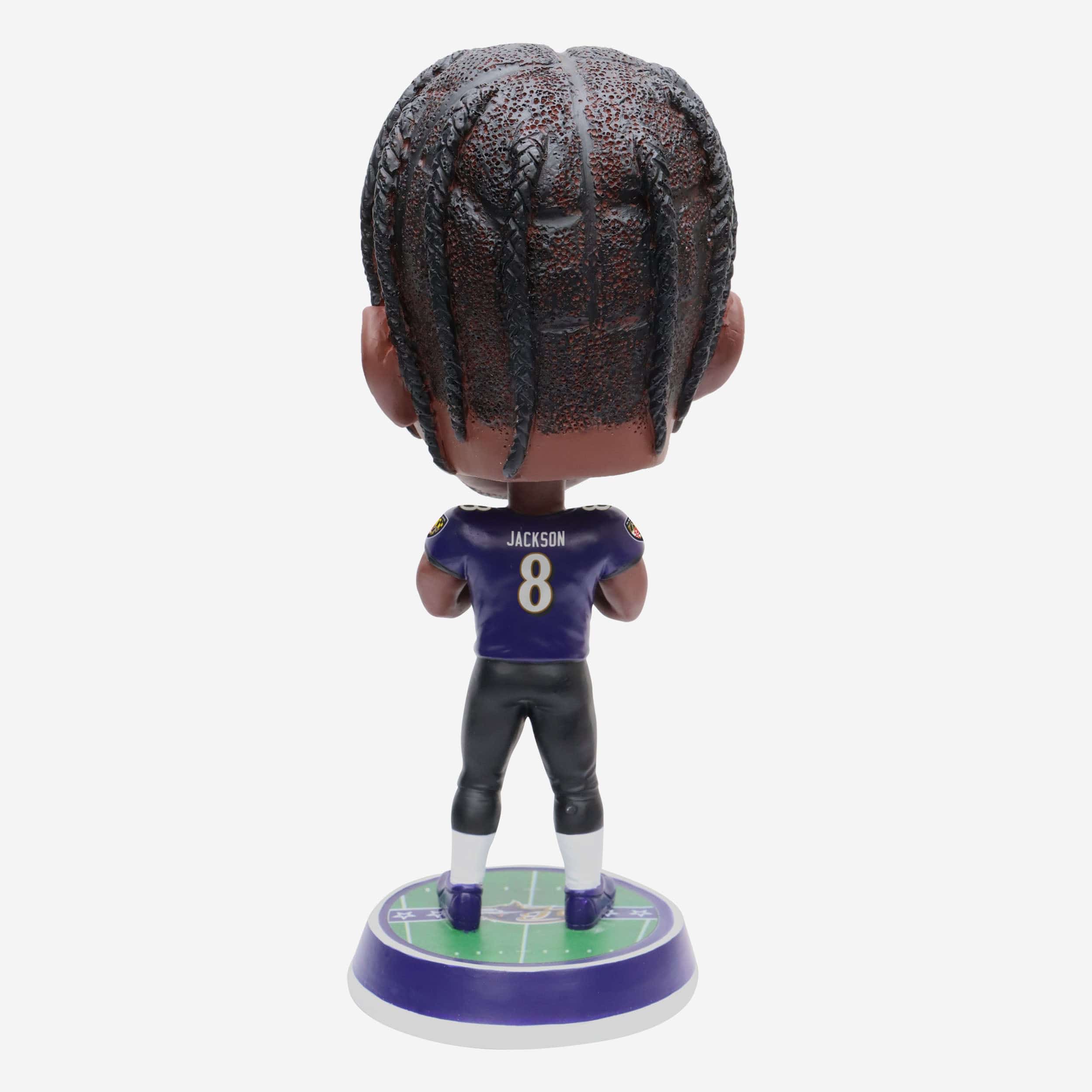 Lamar Jackson Baltimore Ravens Field Stripe Bighead Bobblehead - Image 5
