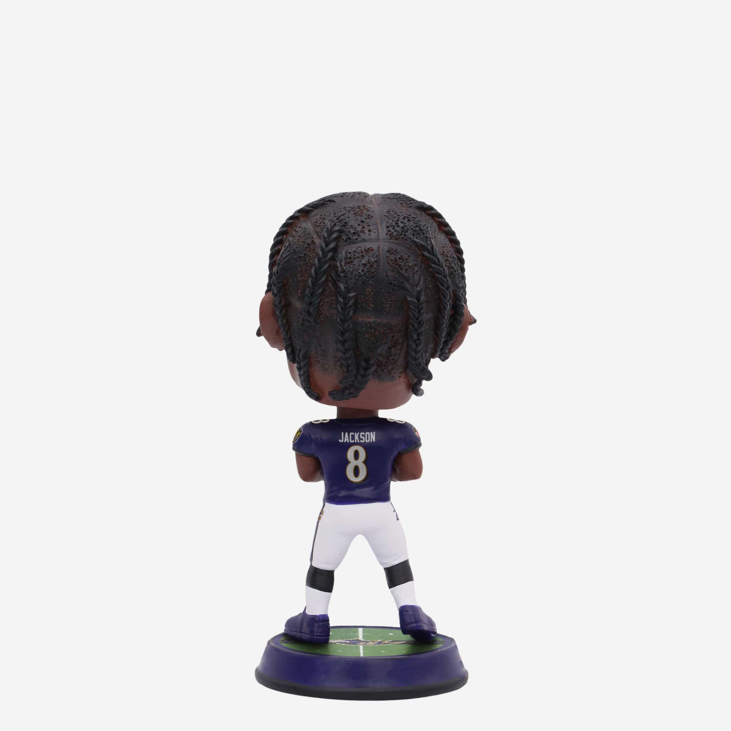 Lamar Jackson Baltimore Ravens Field Stripe Mini Bighead Bobblehead - Image 5