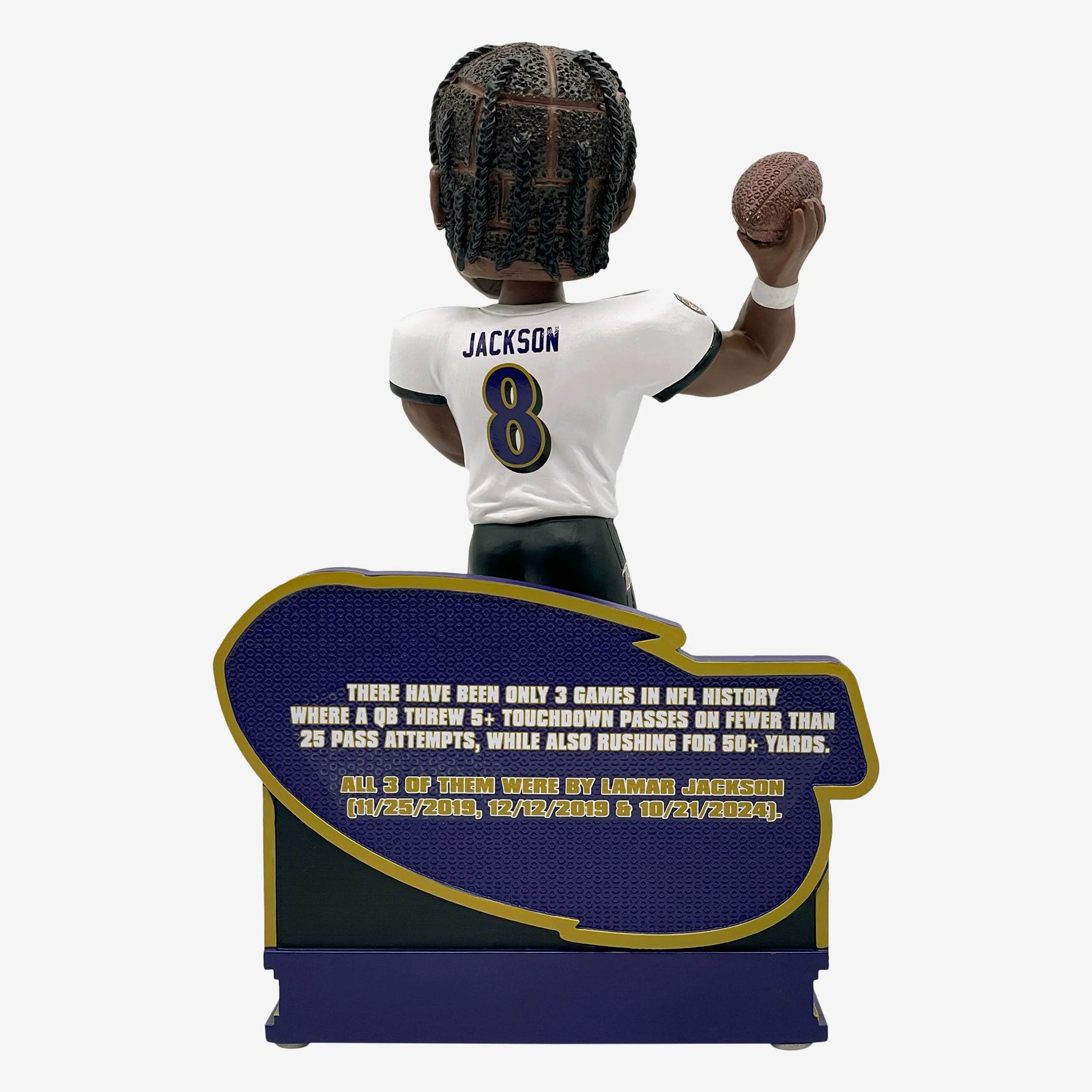 Lamar Jackson Baltimore Ravens Five Passing Touchdown Gamebreaker Bobblehead - Image 5