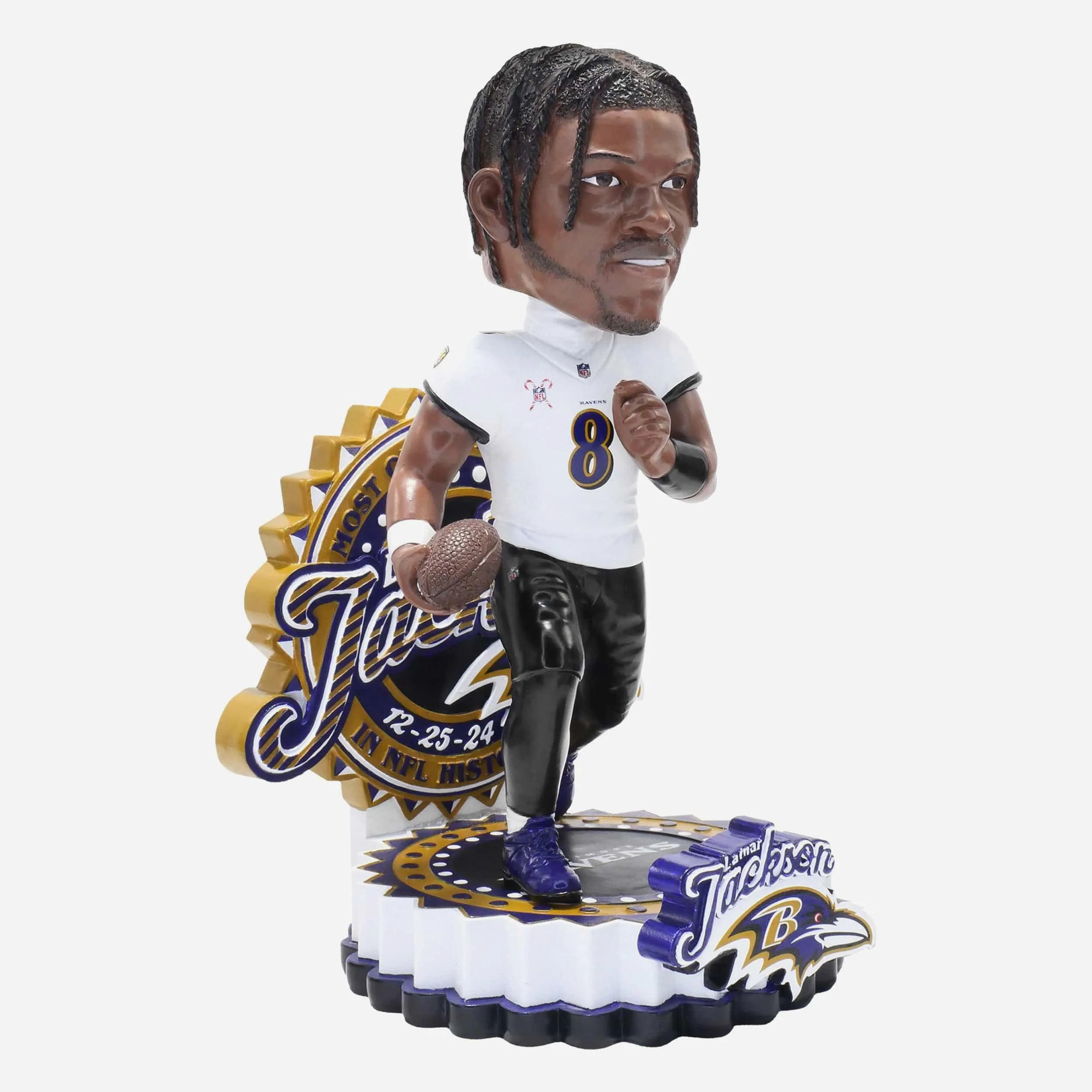 Lamar Jackson Baltimore Ravens Most QB Rushing Yards In NFL History Bobblehead - Image 4