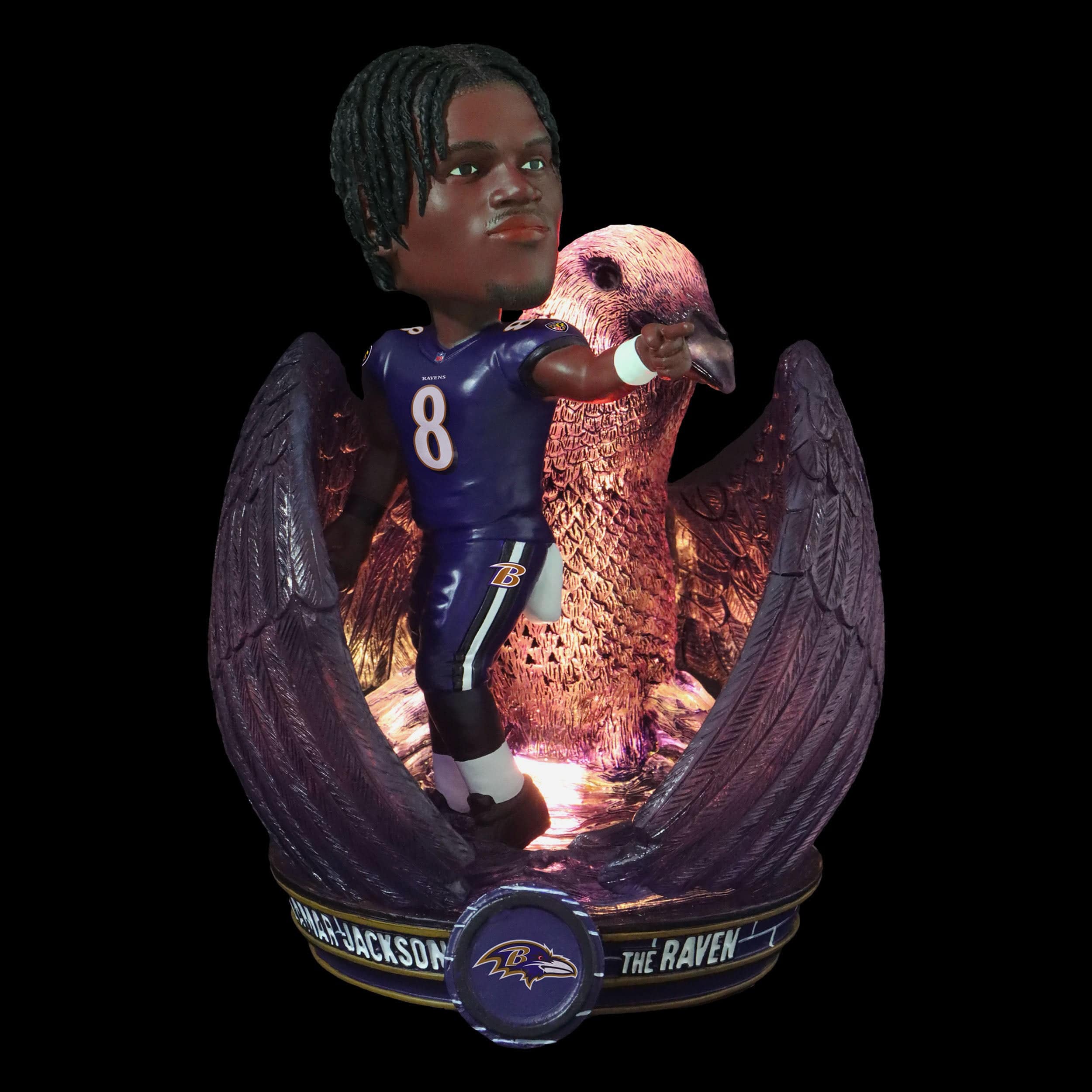 Lamar Jackson Baltimore Ravens Raven Spirit Animal Bobblehead - Image 2