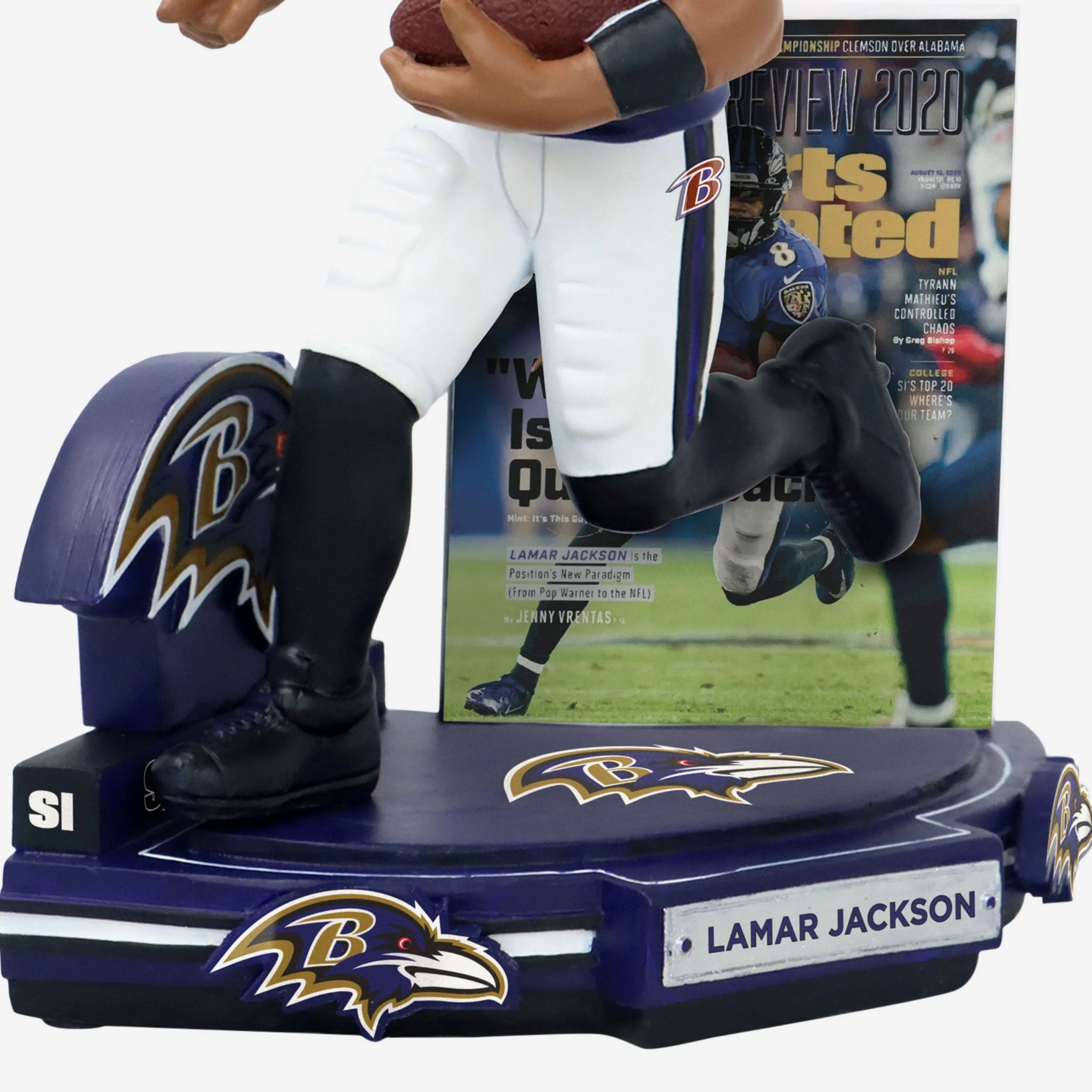 Lamar Jackson Baltimore Ravens What is a Quarterback Sports Illustrated Cover Bobblehead - Image 3