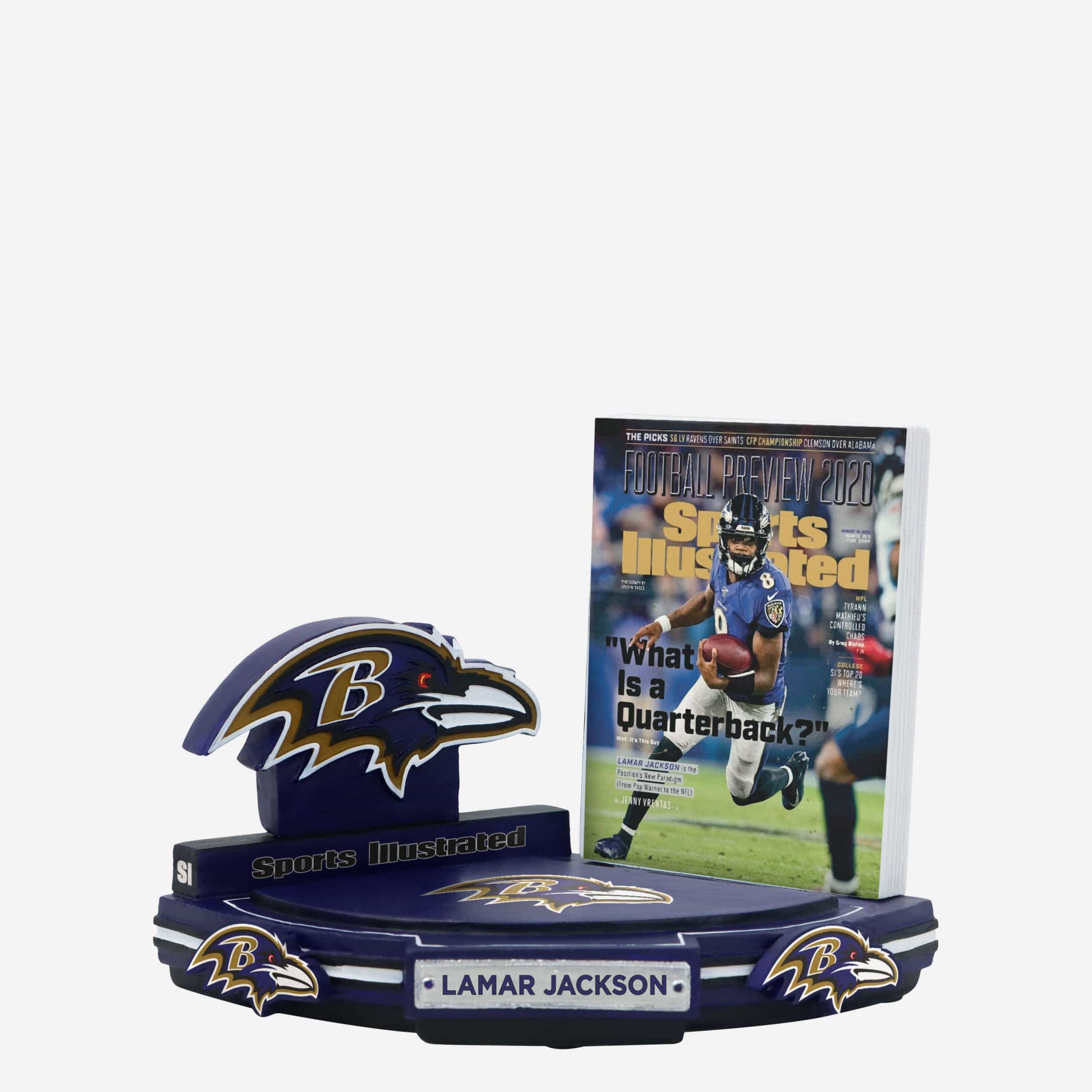 Lamar Jackson Baltimore Ravens What is a Quarterback Sports Illustrated Cover Bobblehead - Image 4