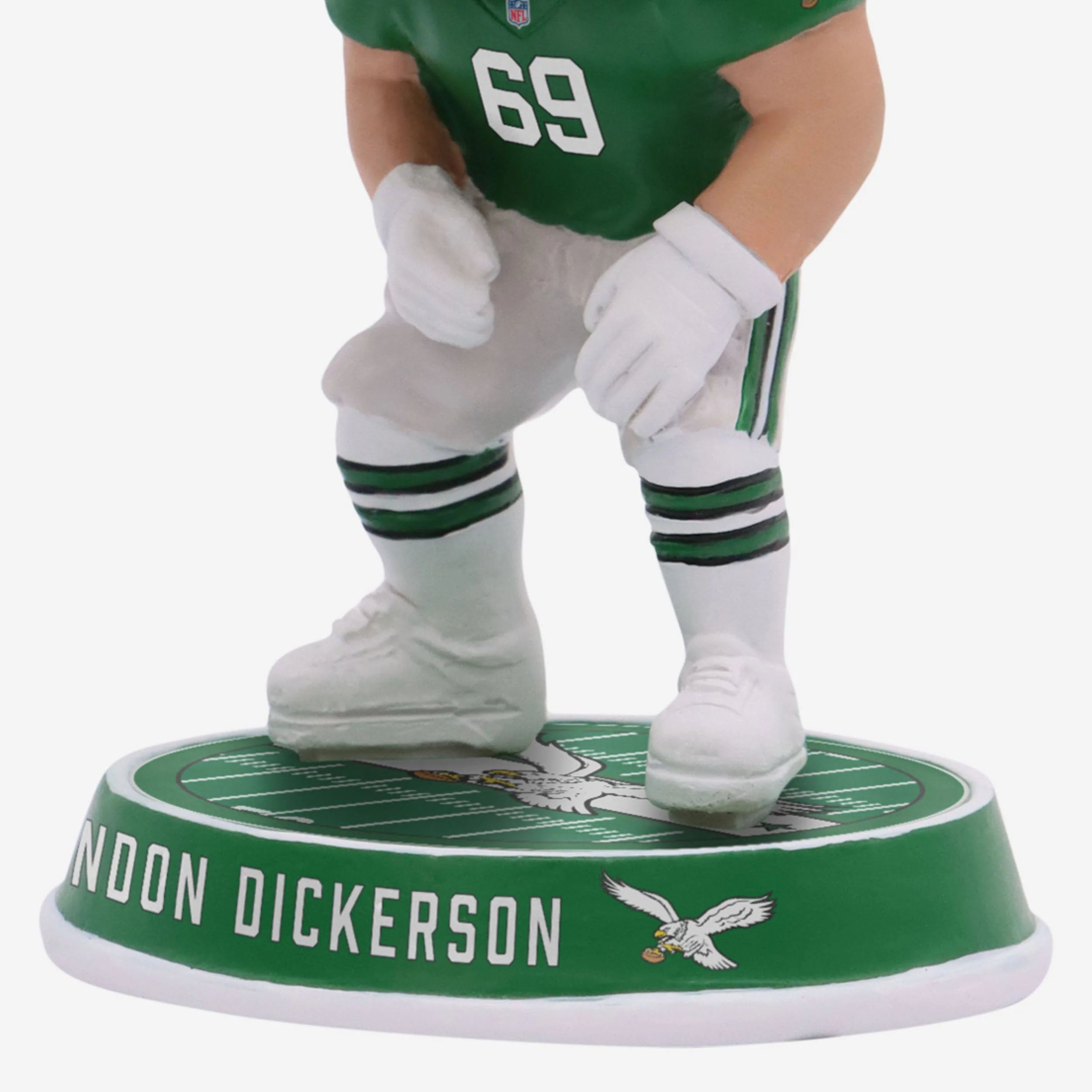 Landon Dickerson Philadelphia Eagles Kelly Green Uniform Field Stripe Mini Bighead Bobblehead - Image 3