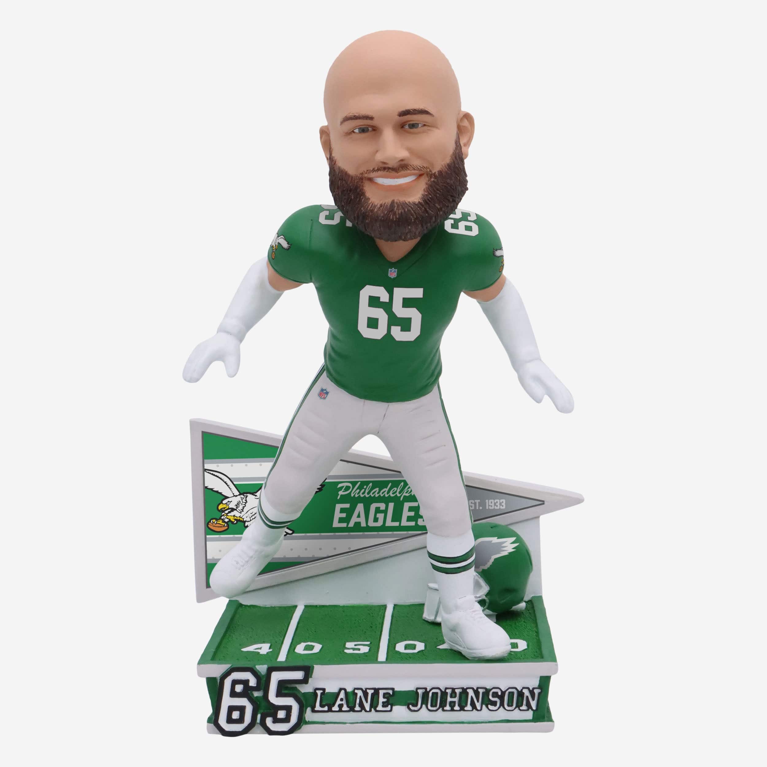 Lane Johnson Philadelphia Eagles Kelly Green Uniform Bobblehead