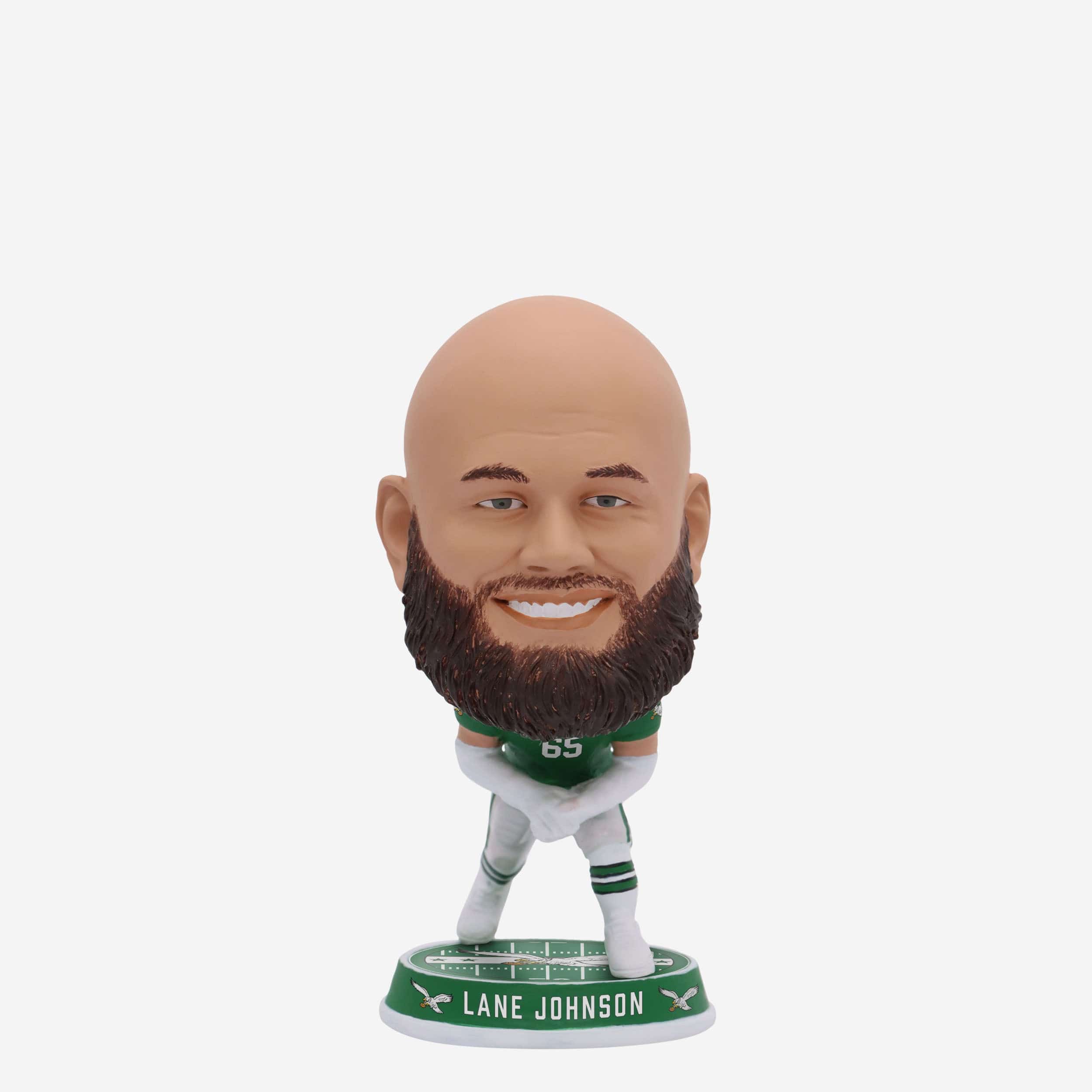 Lane Johnson Philadelphia Eagles Kelly Green Uniform Field Stripe Mini Bighead Bobblehead