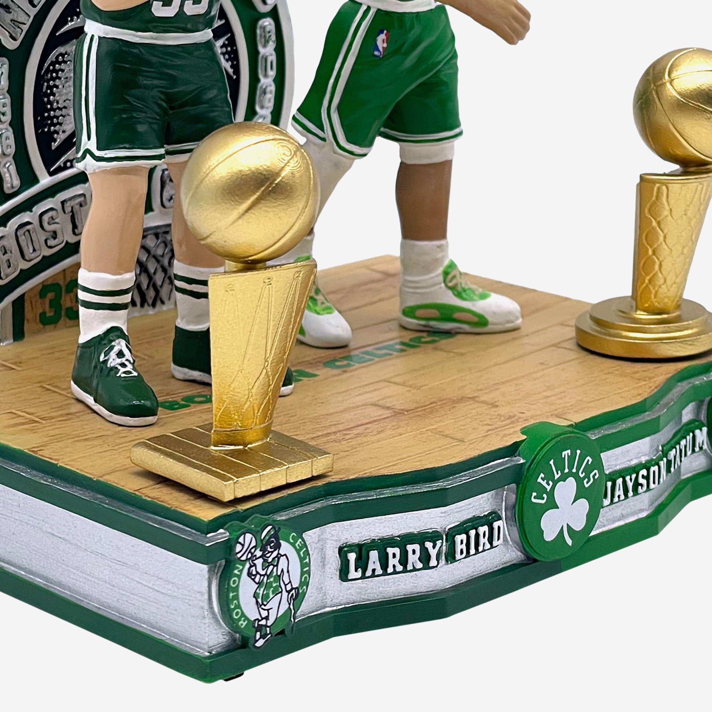 Larry Bird & Jayson Tatum Boston Celtics NBA Champions Then and Now Bobblehead - Image 4