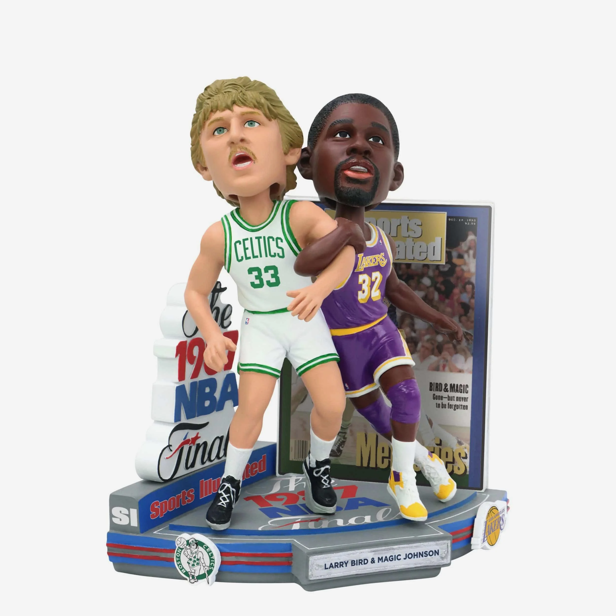 Larry Bird & Magic Johnson Boston Celtics & Los Angeles Lakers Memories Sports Illustrated Cover Bobblehead - Image 6