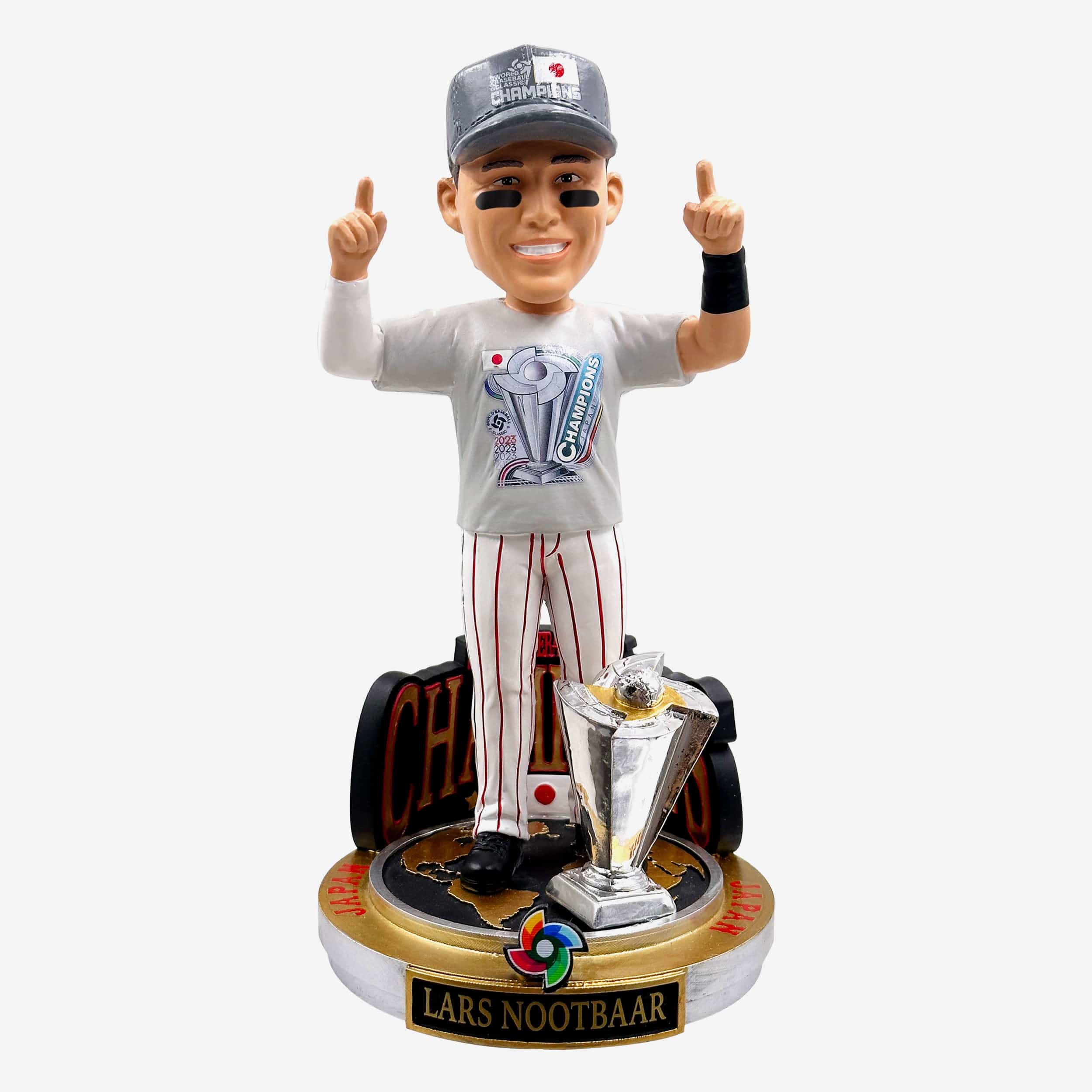 Lars Nootbaar Japan 2023 World Baseball Classic Champions Cap & Tee Bobblehead