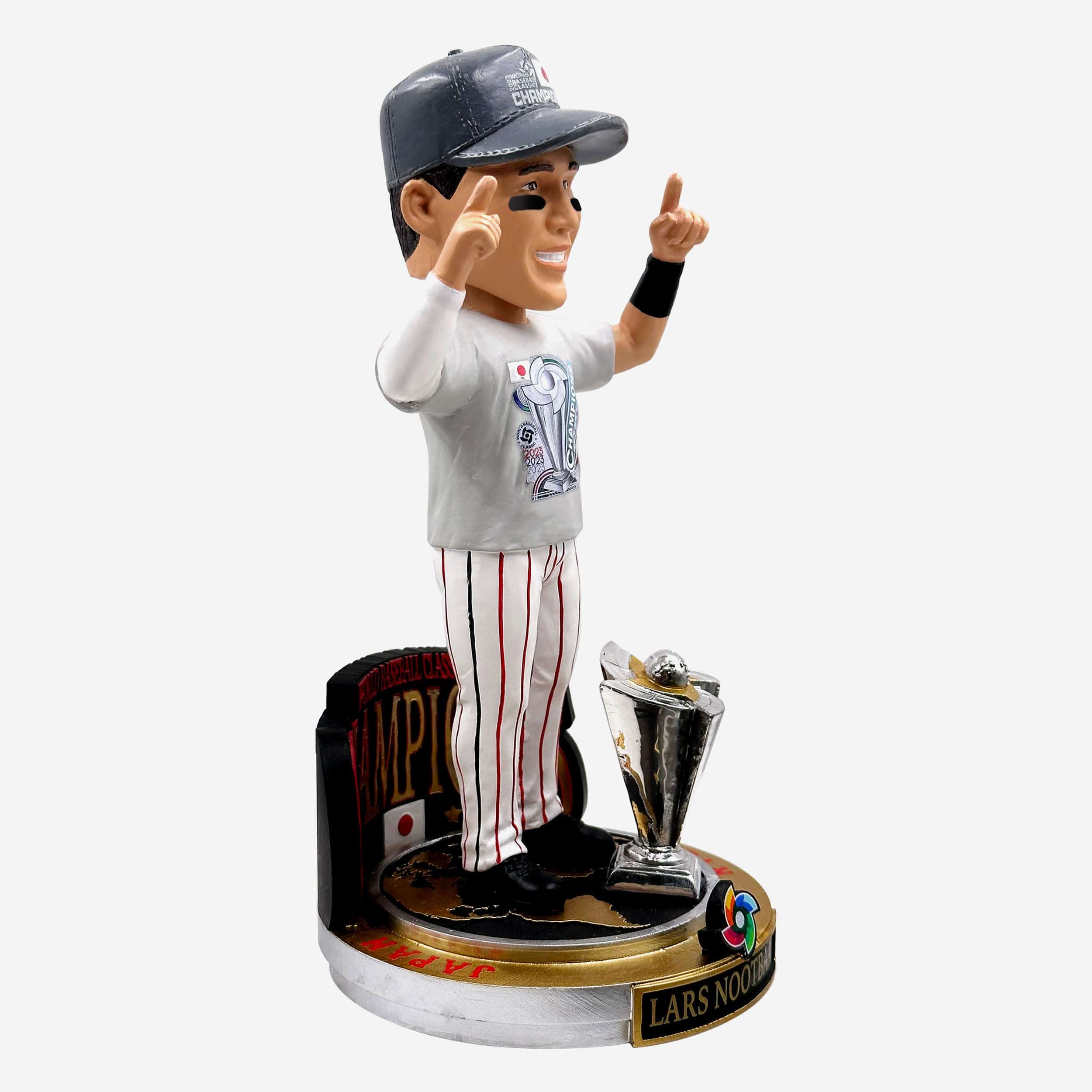 Lars Nootbaar Japan 2023 World Baseball Classic Champions Cap & Tee Bobblehead - Image 4