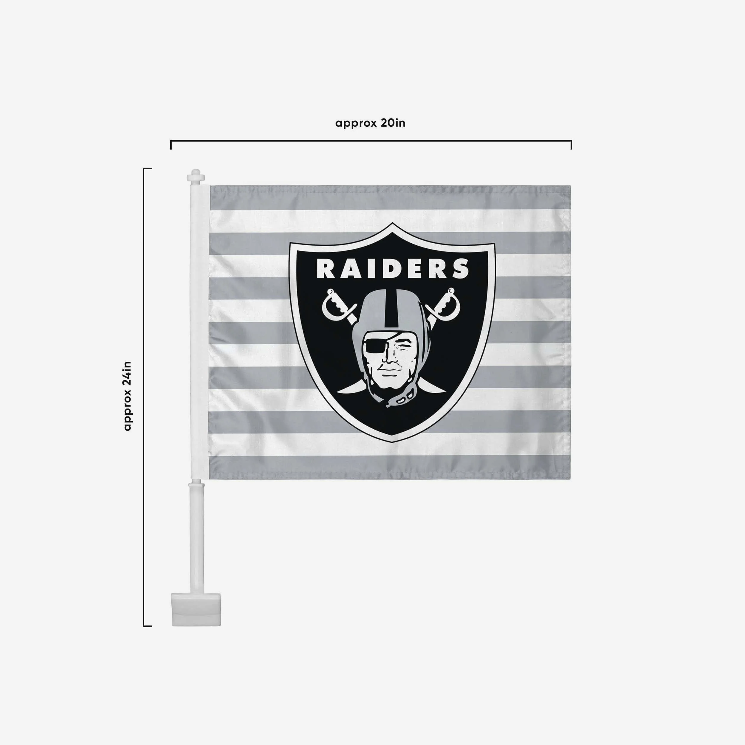 Las Vegas Raiders 2 Pack Solid Americana Car Flag - Image 4