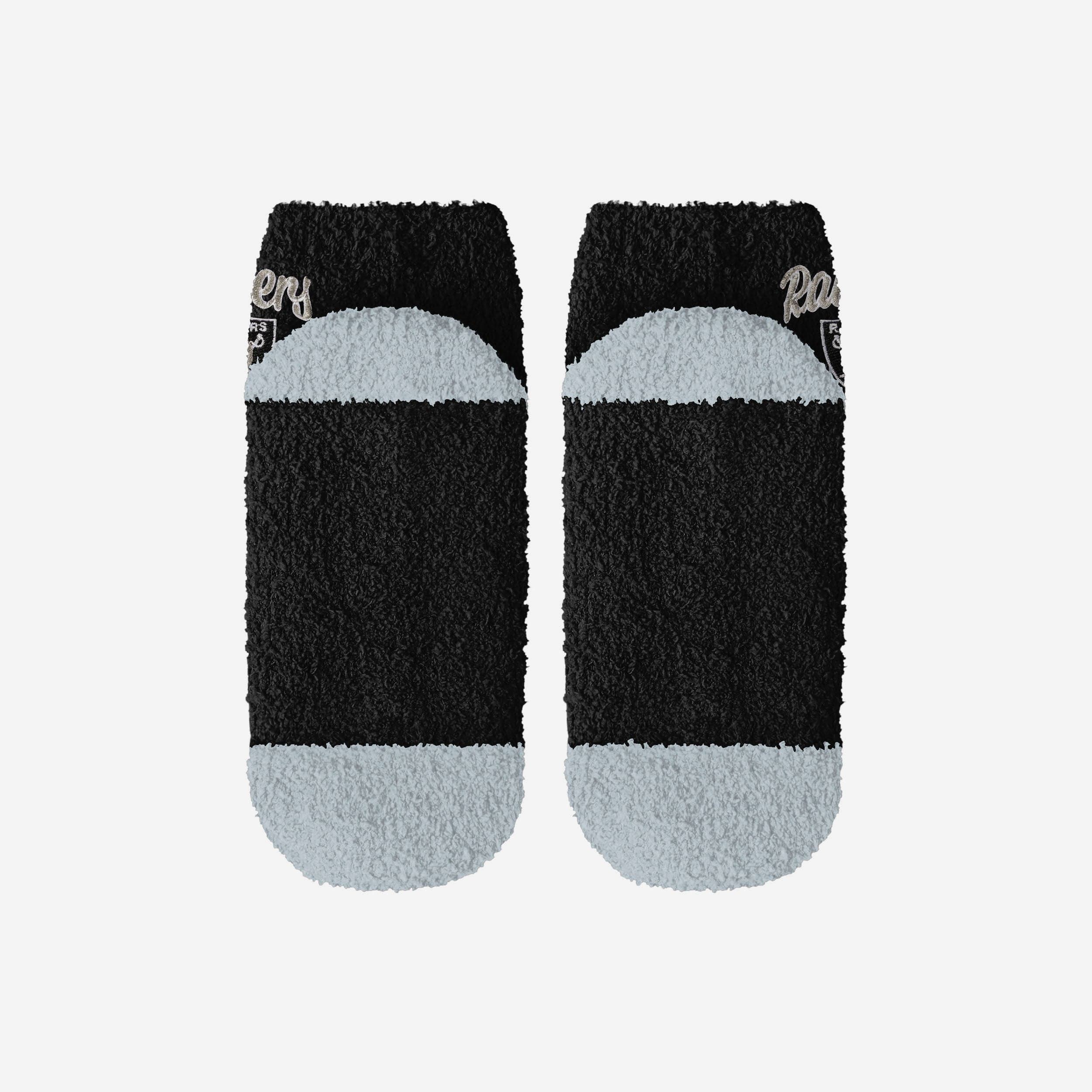 Las Vegas Raiders 2 Pack Womens Script Logo Fuzzy Ankle Socks - Image 5