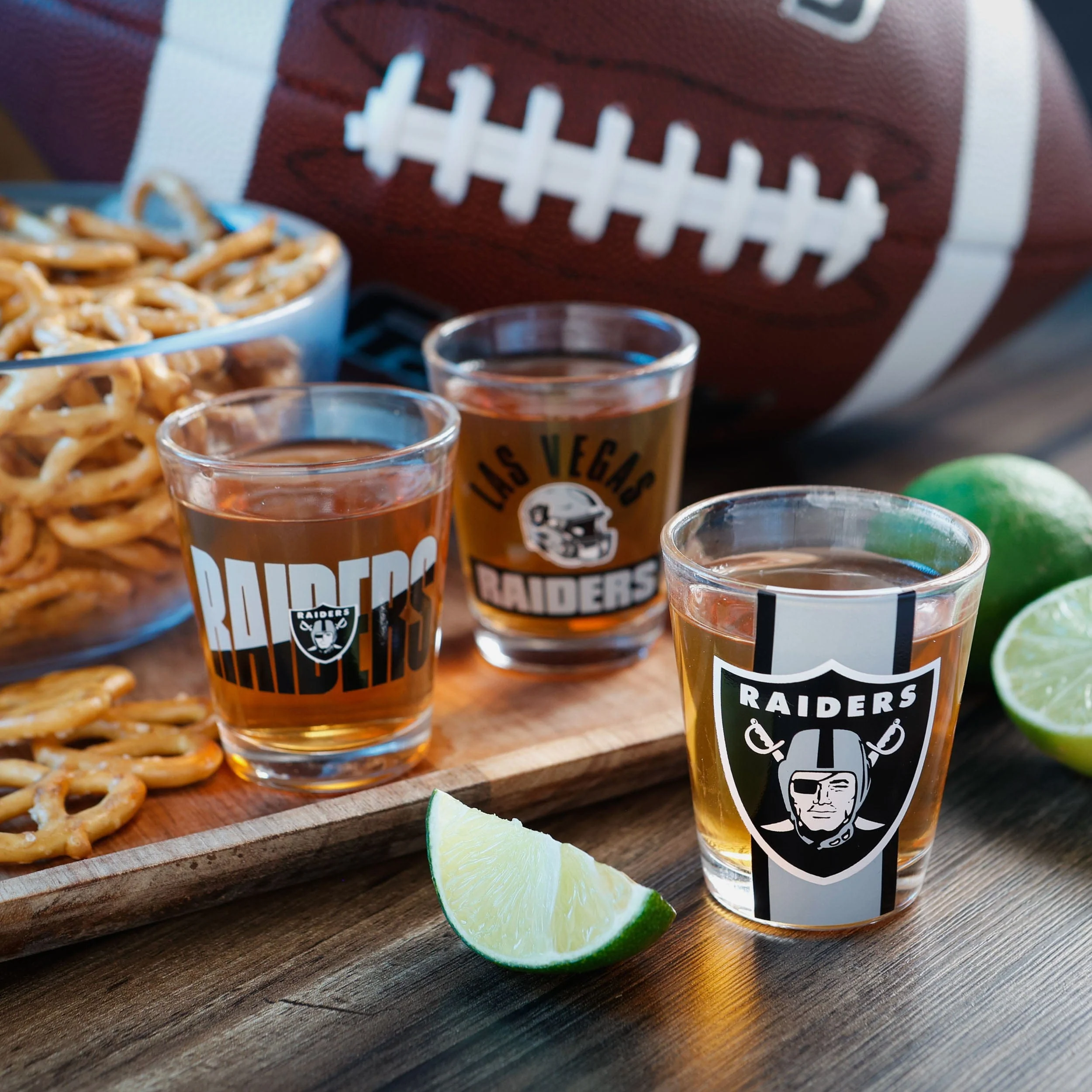 Las Vegas Raiders 3 Pack Shot Glass - Image 2