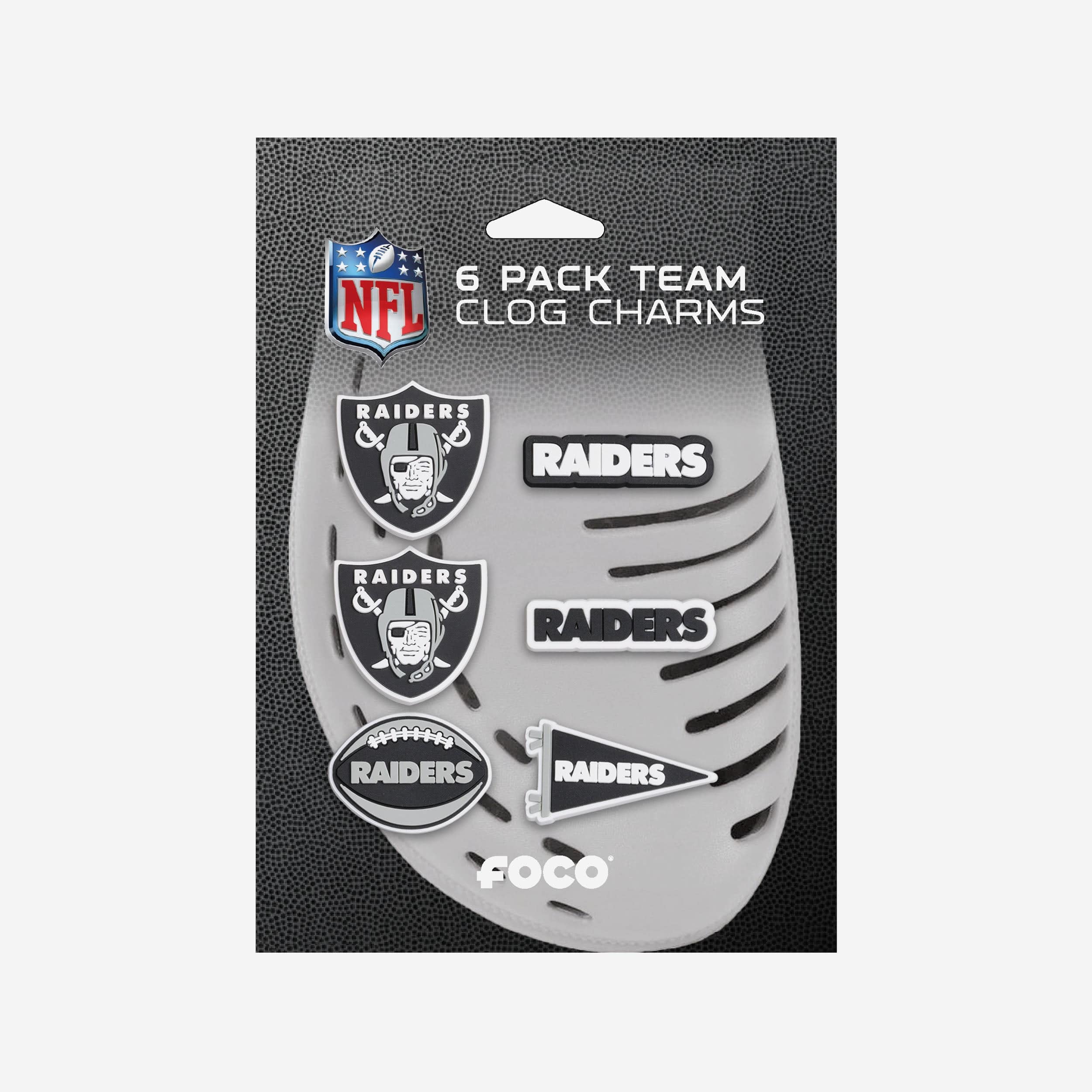 Las Vegas Raiders 6 Pack Team Clog Charms - Image 5