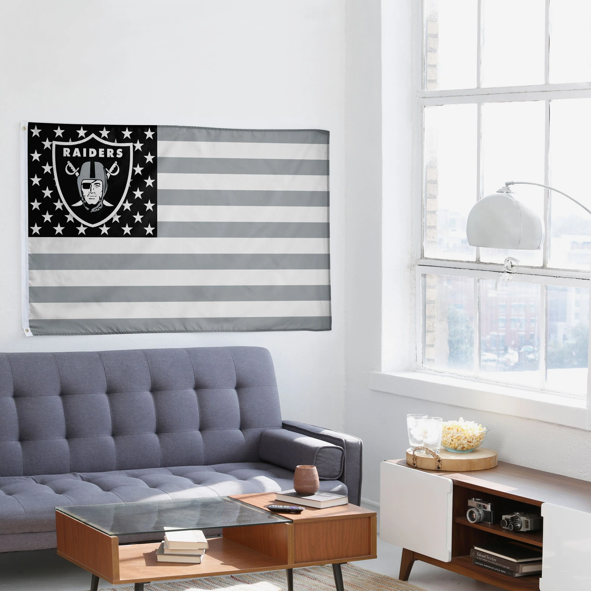 Las Vegas Raiders American Stars Horizontal Flag - Image 4