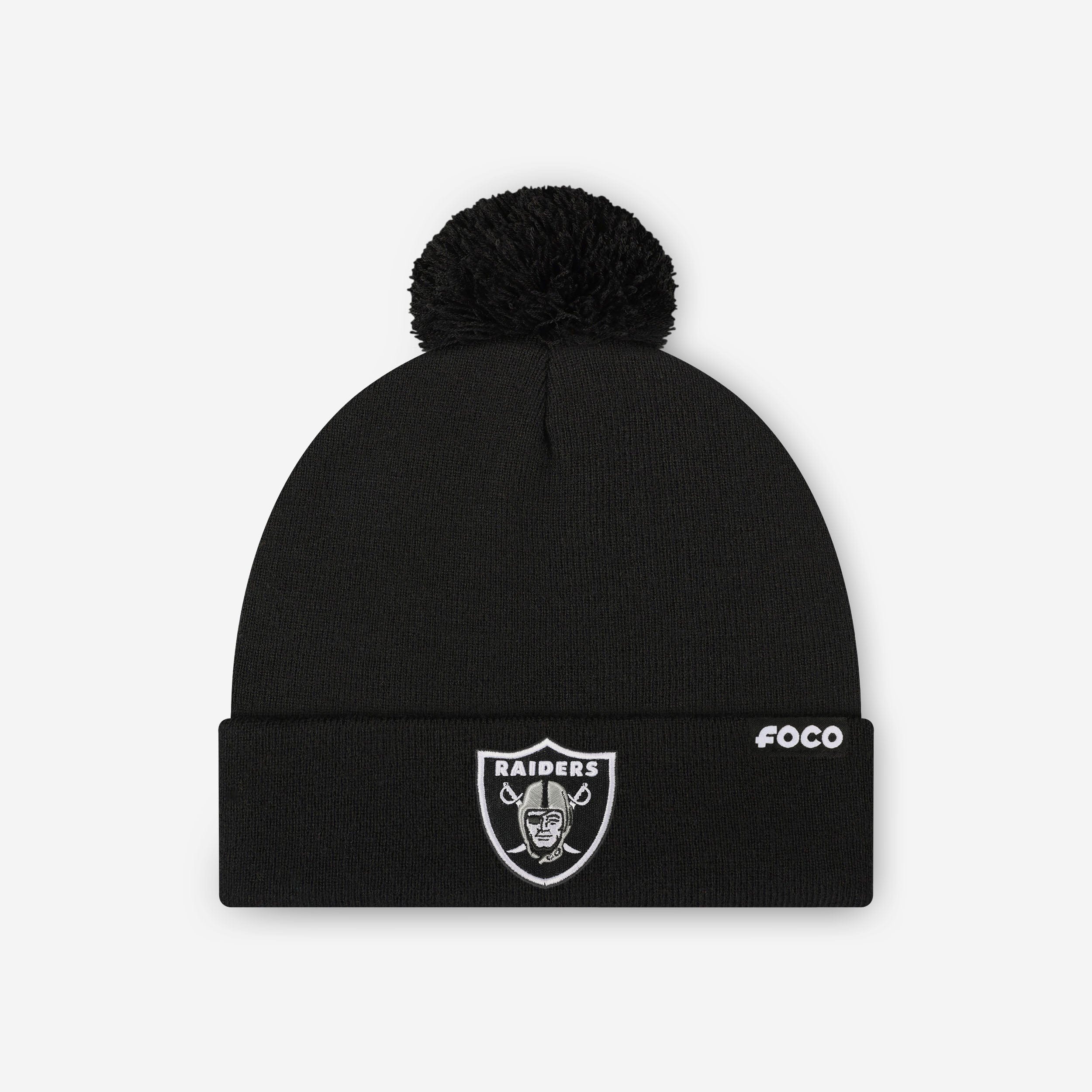Las Vegas Raiders Basic Primary Logo Pom Beanie