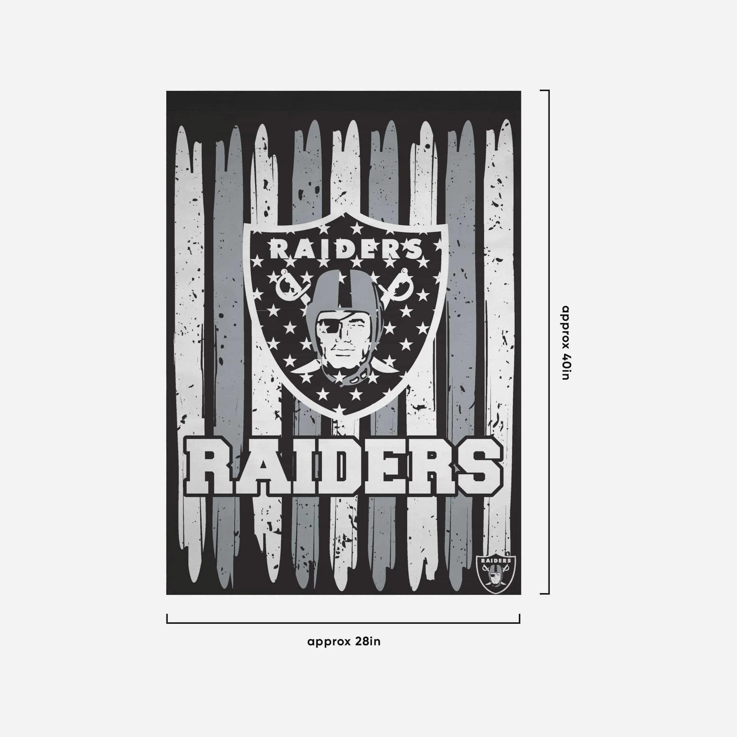 Las Vegas Raiders Brushstroke Americana Vertical Flag - Image 3