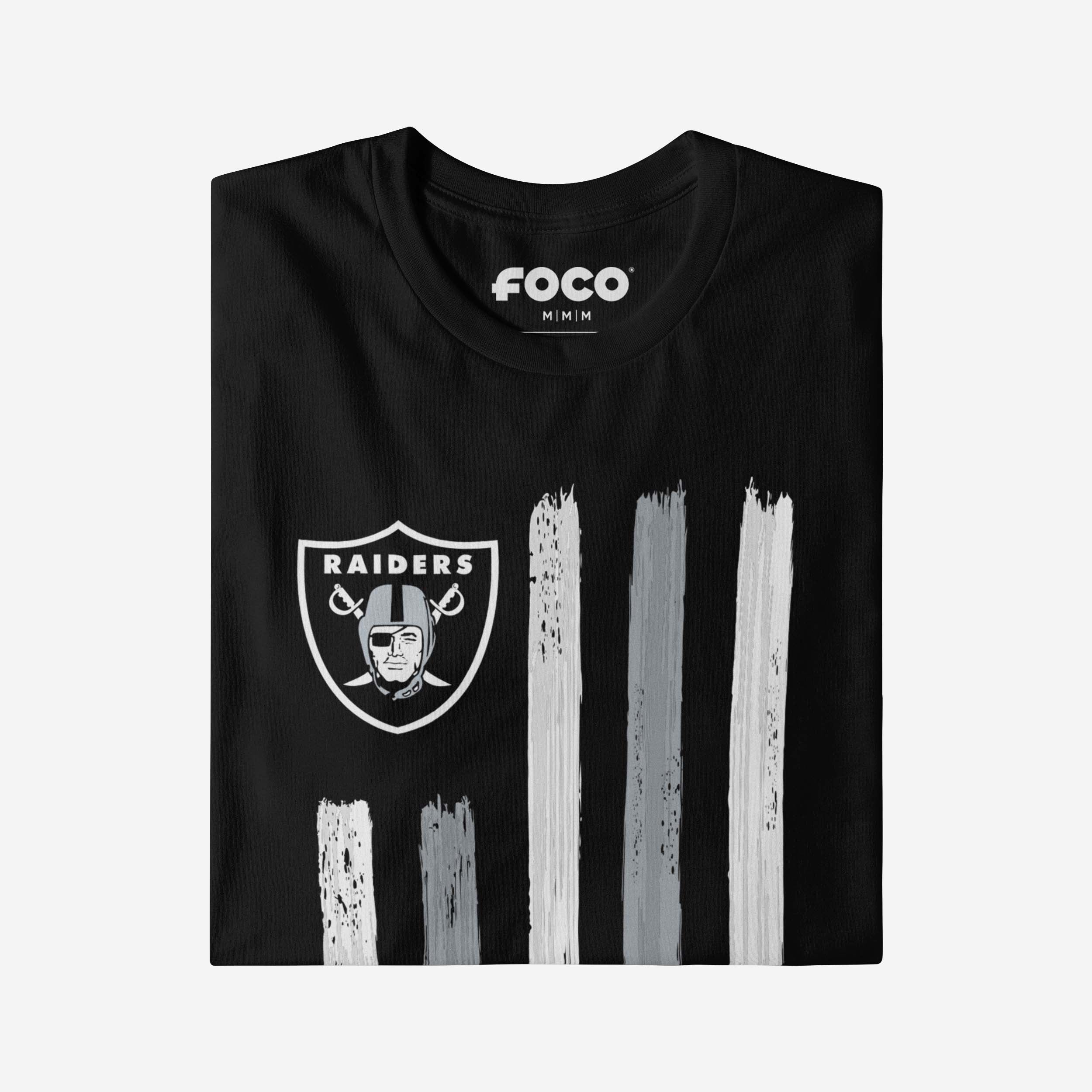 Las Vegas Raiders Brushstroke Flag T-Shirt - Image 4