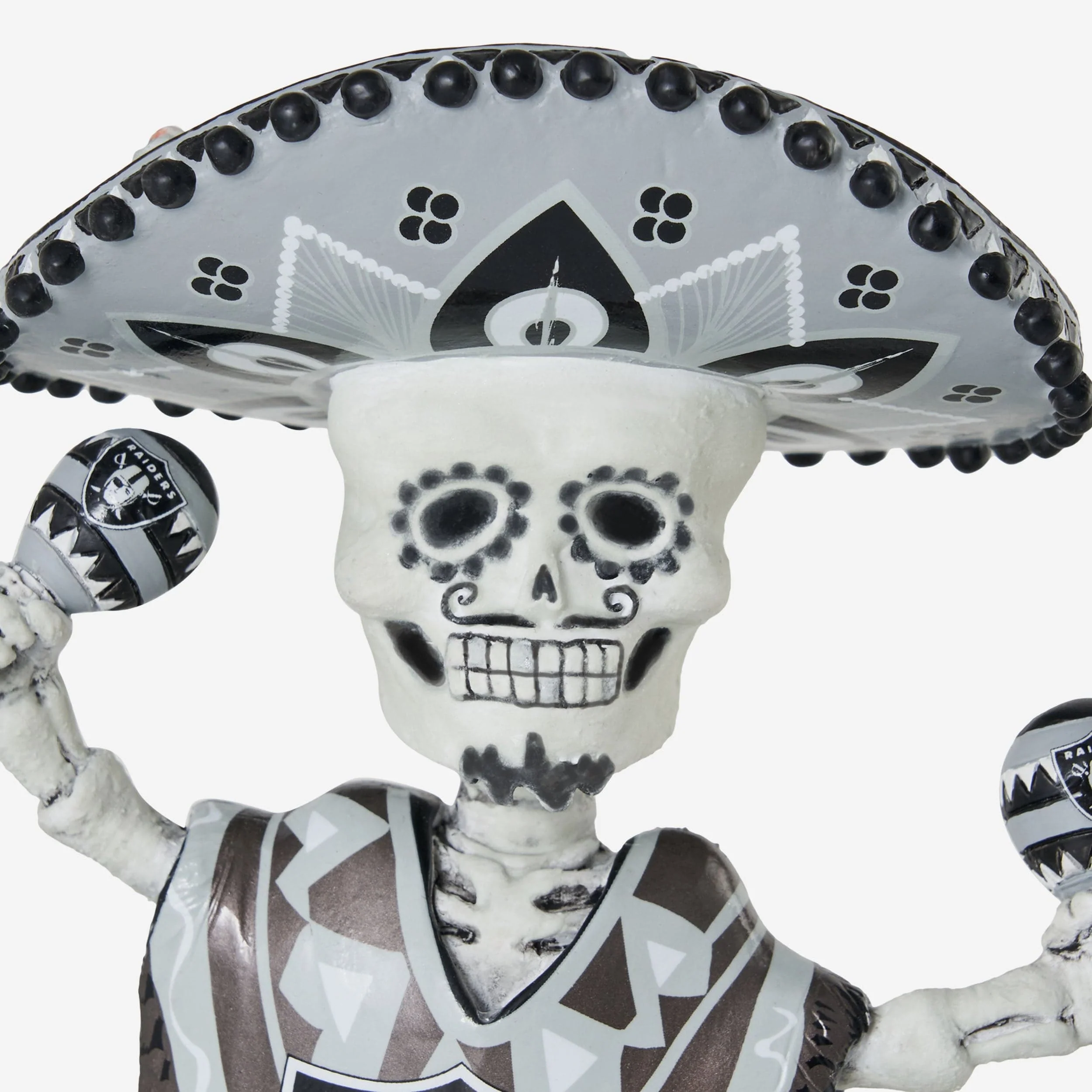 Las Vegas Raiders Calavera Glow in the Dark Bobblehead - Image 3