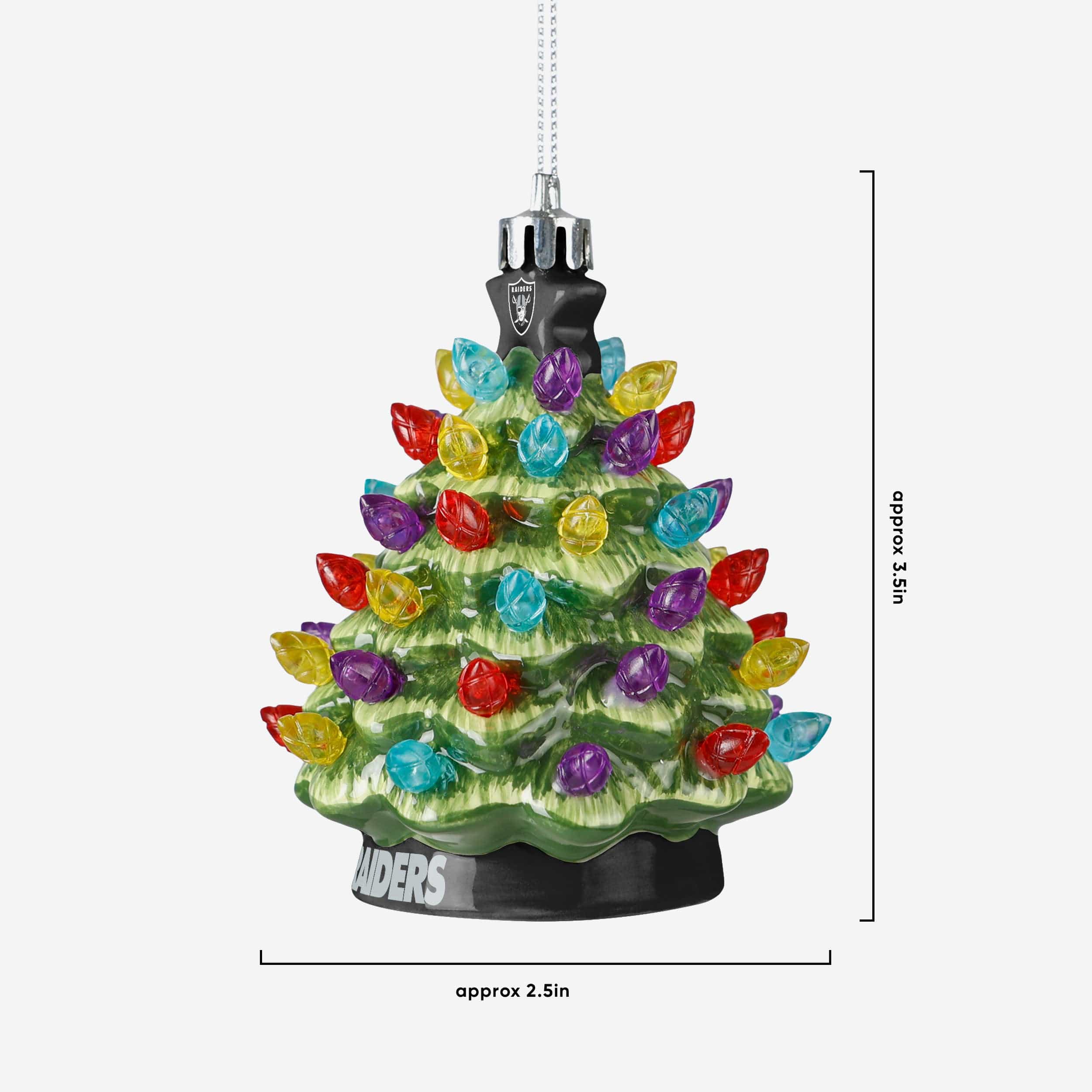 Las Vegas Raiders Ceramic Tree Ornament - Image 3
