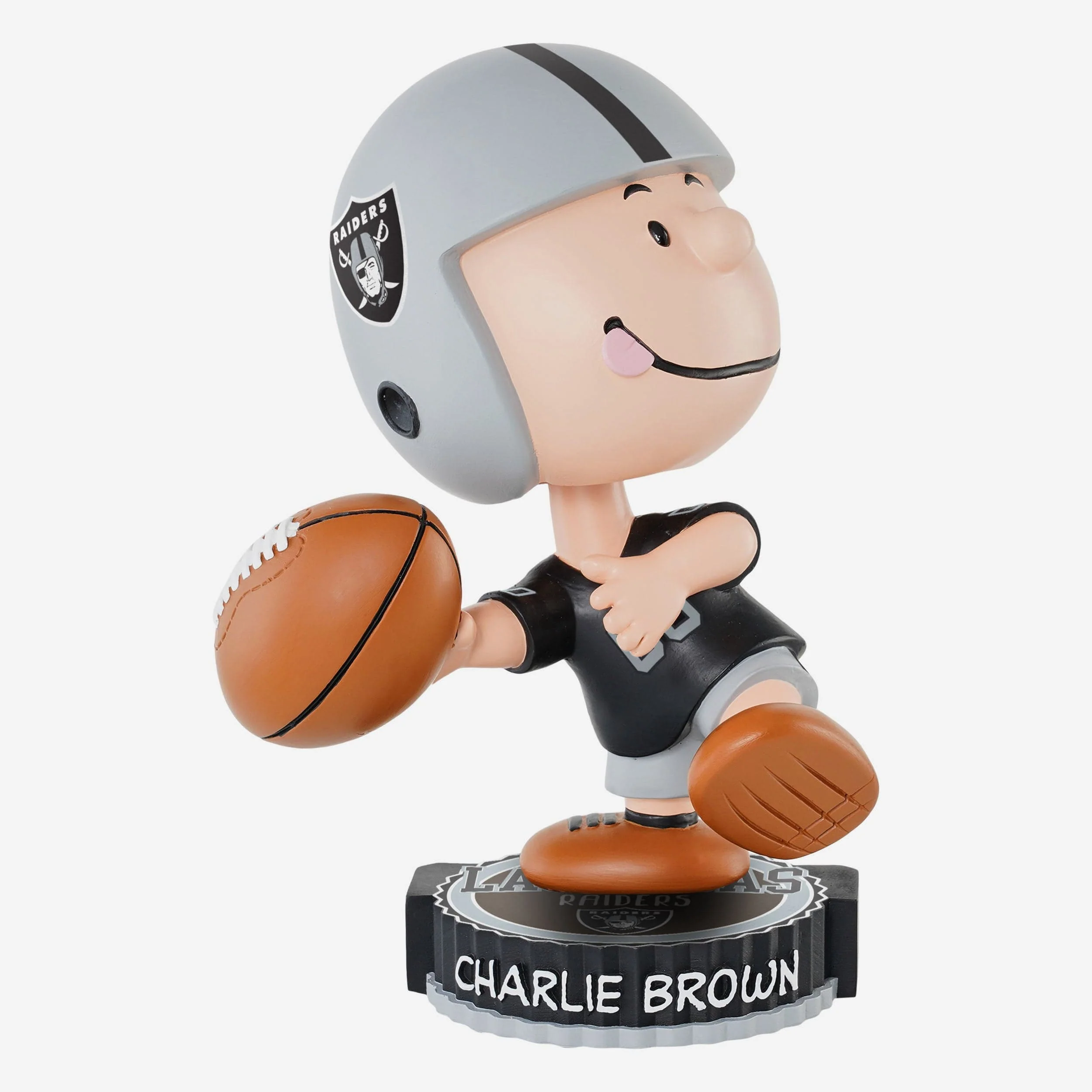 Las Vegas Raiders Charlie Brown Peanuts Bighead Bobblehead