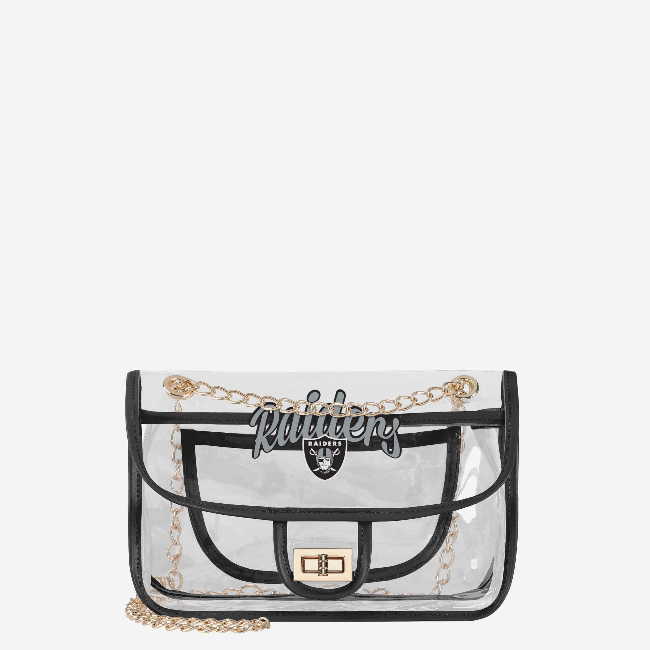 Las Vegas Raiders Clear Crossbody Chain Bag